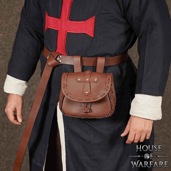 Brown Leather Crossbody Belt Bag