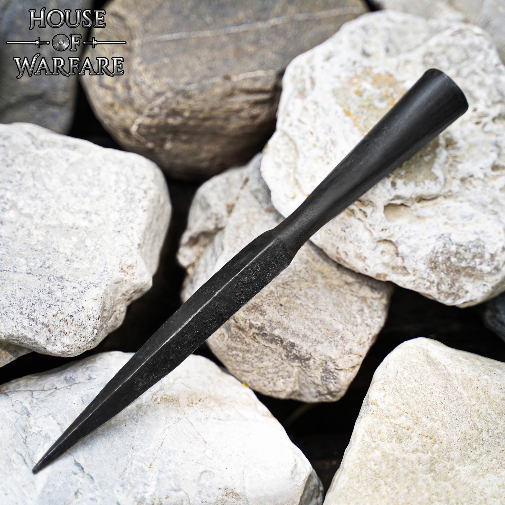 Lanza de Lanzamiento de Jabalina Forjada a Mano de Acero Al Carbono Estilo Vikingo - Imagen 5