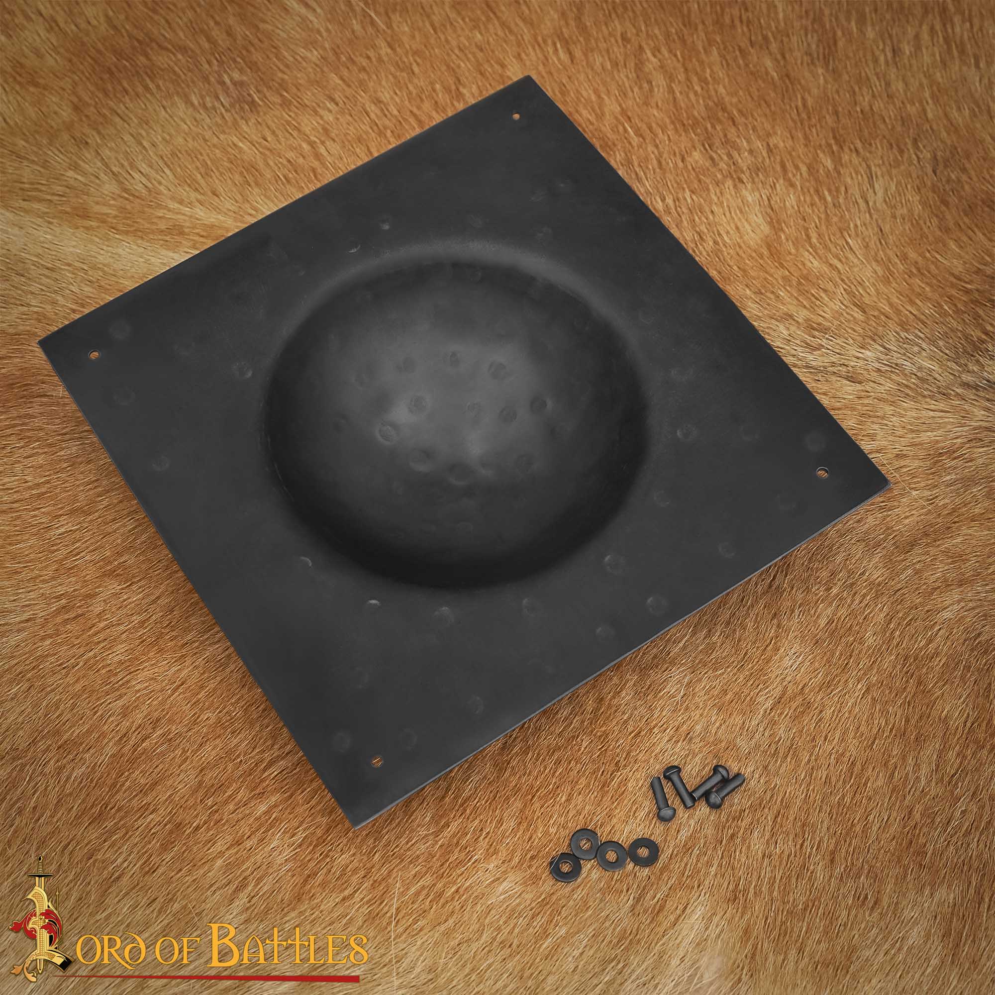 Umbón cuadrado para escudo romano, forjado en acero - imagen 6