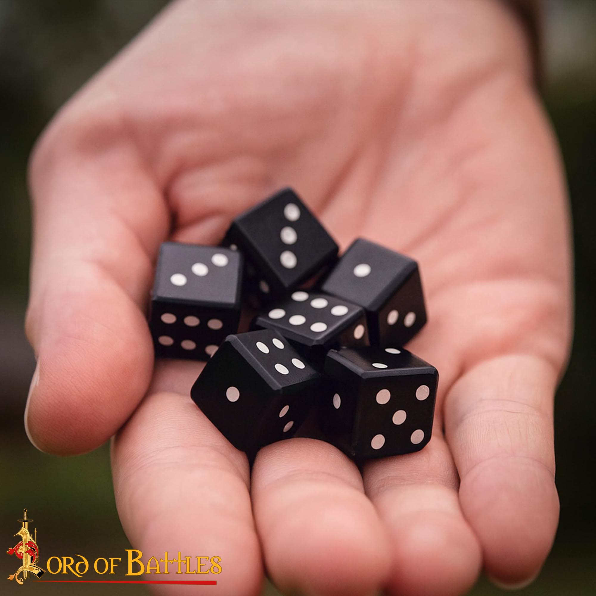 Set de 6 dados artesanales de cuerno de búfalo - imagen 6