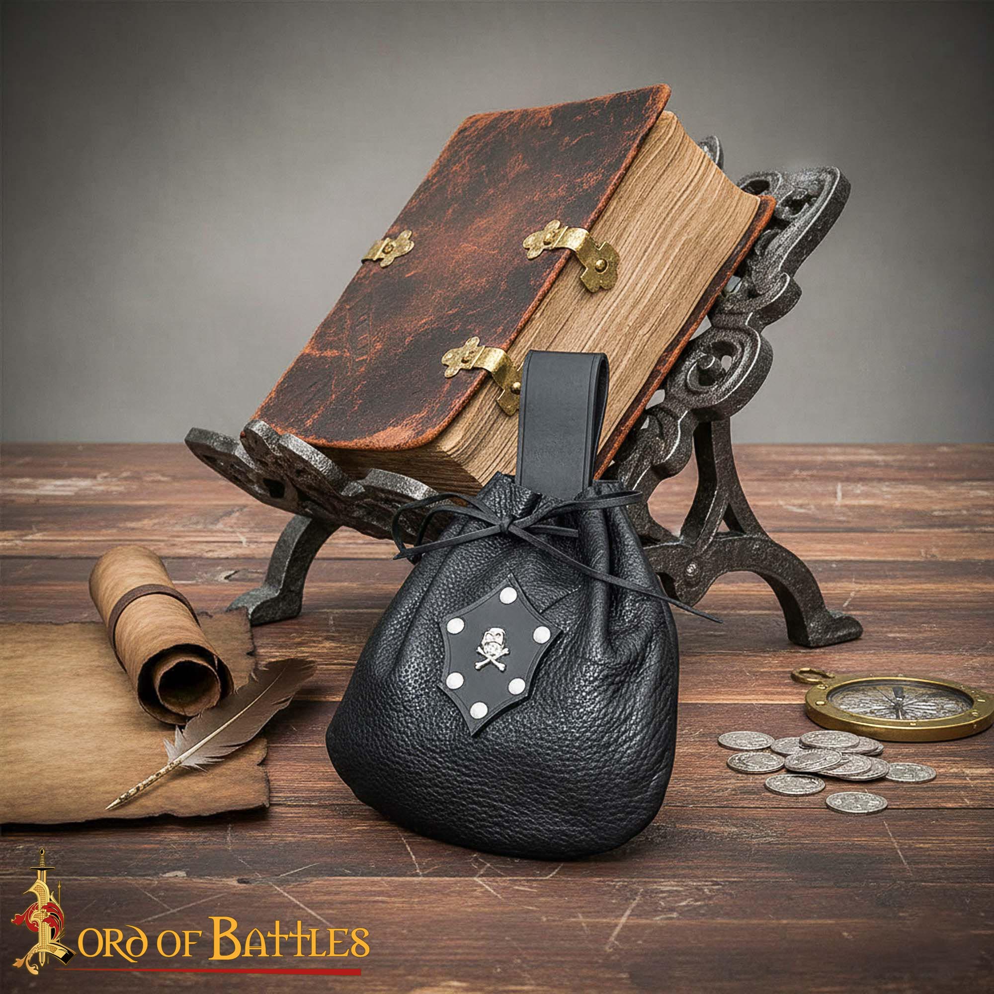 Bolsa de cinturón de cuero estilo pirata - imagen 7