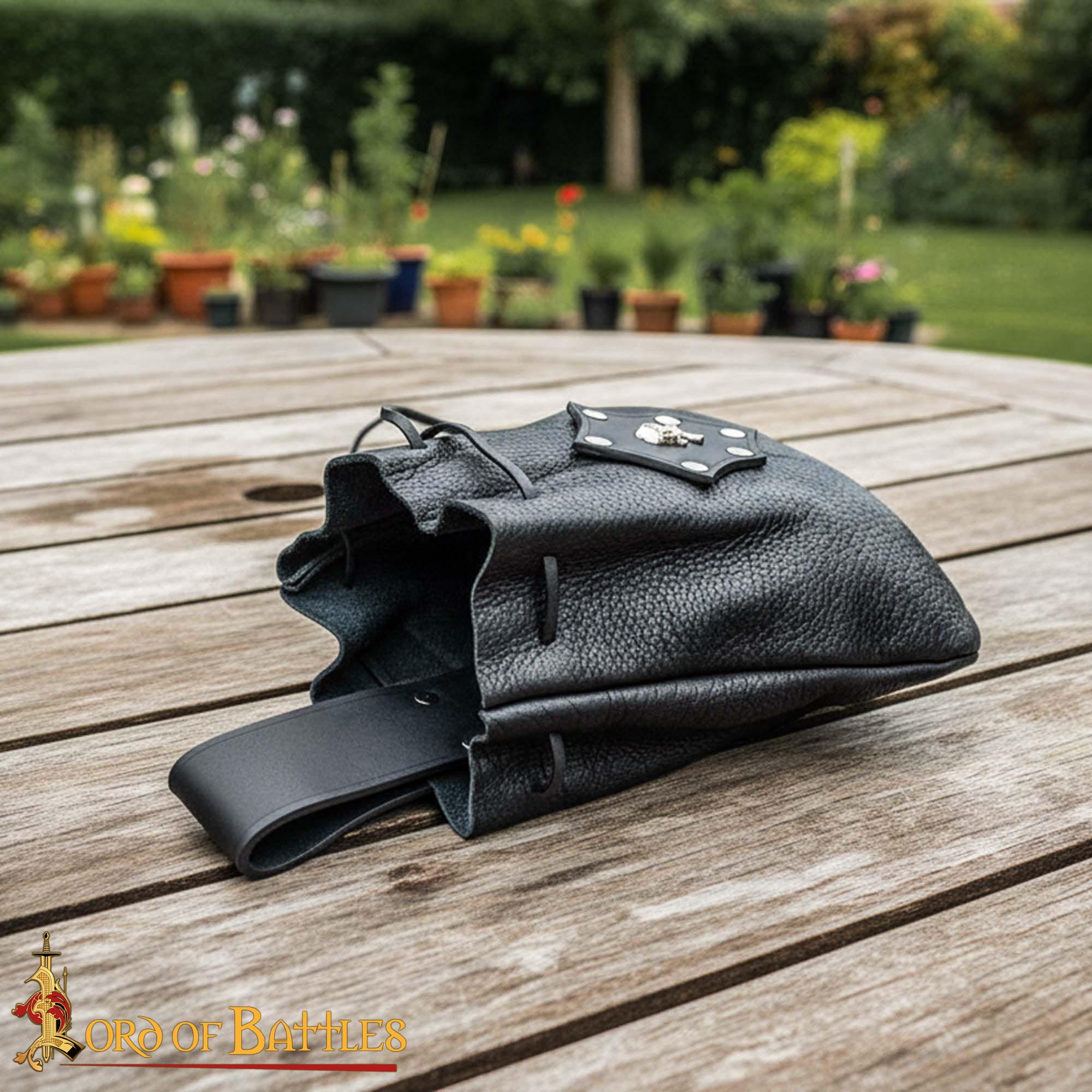 Bolsa de cinturón de cuero estilo pirata - imagen 8
