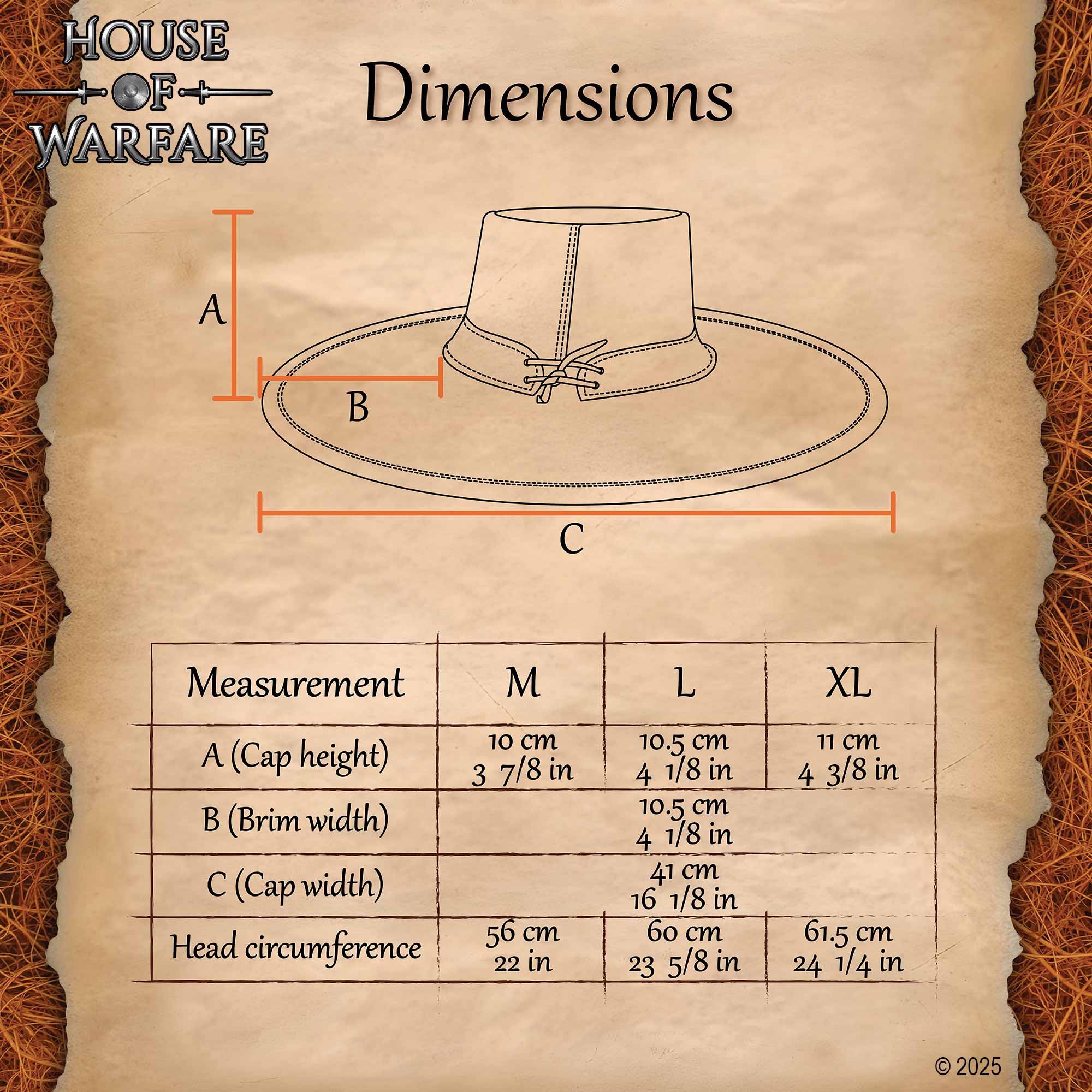 Sombrero pirata Flandes de cuero - imagen 18