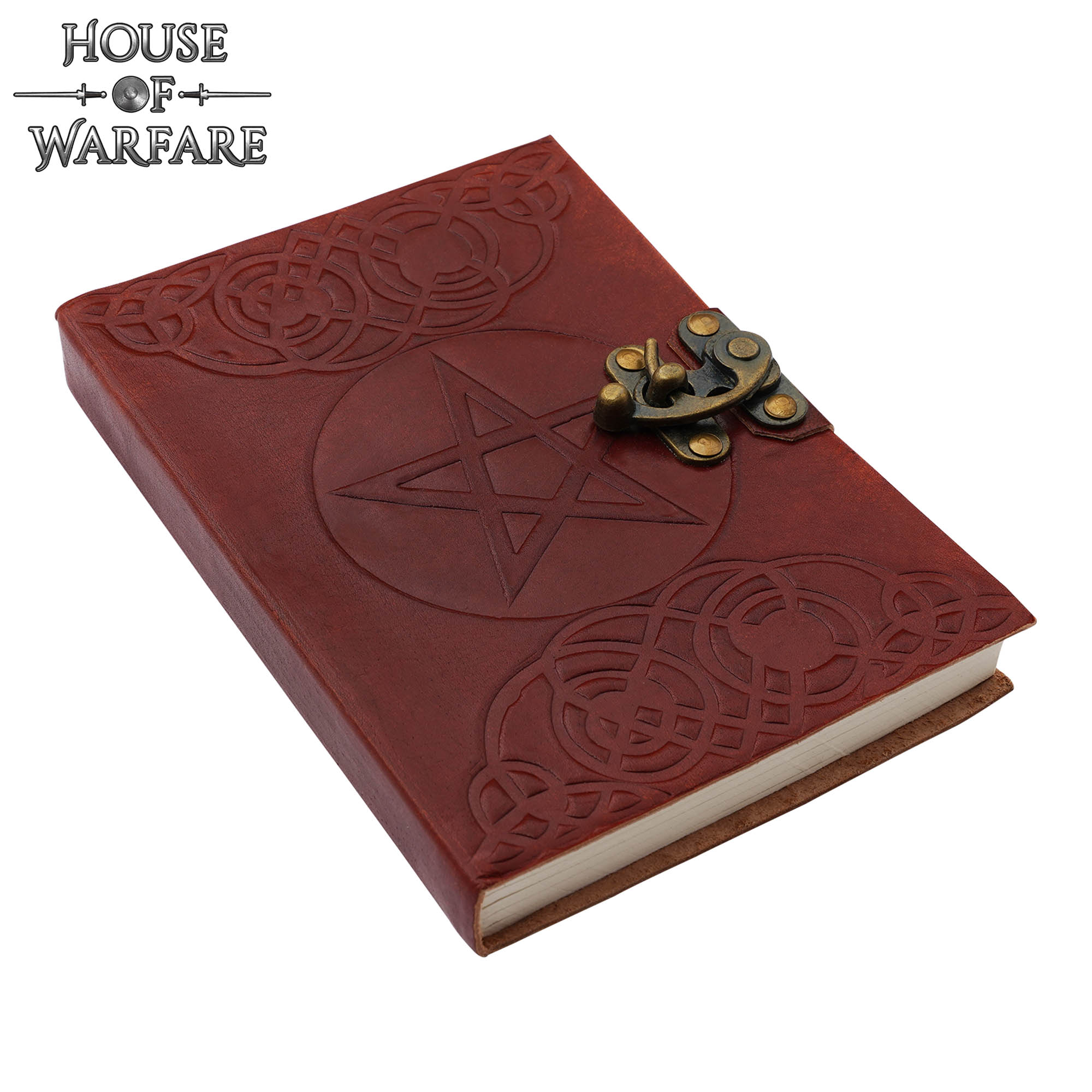 Cuaderno de cuero con pentagrama y cierre de latón - imagen 4