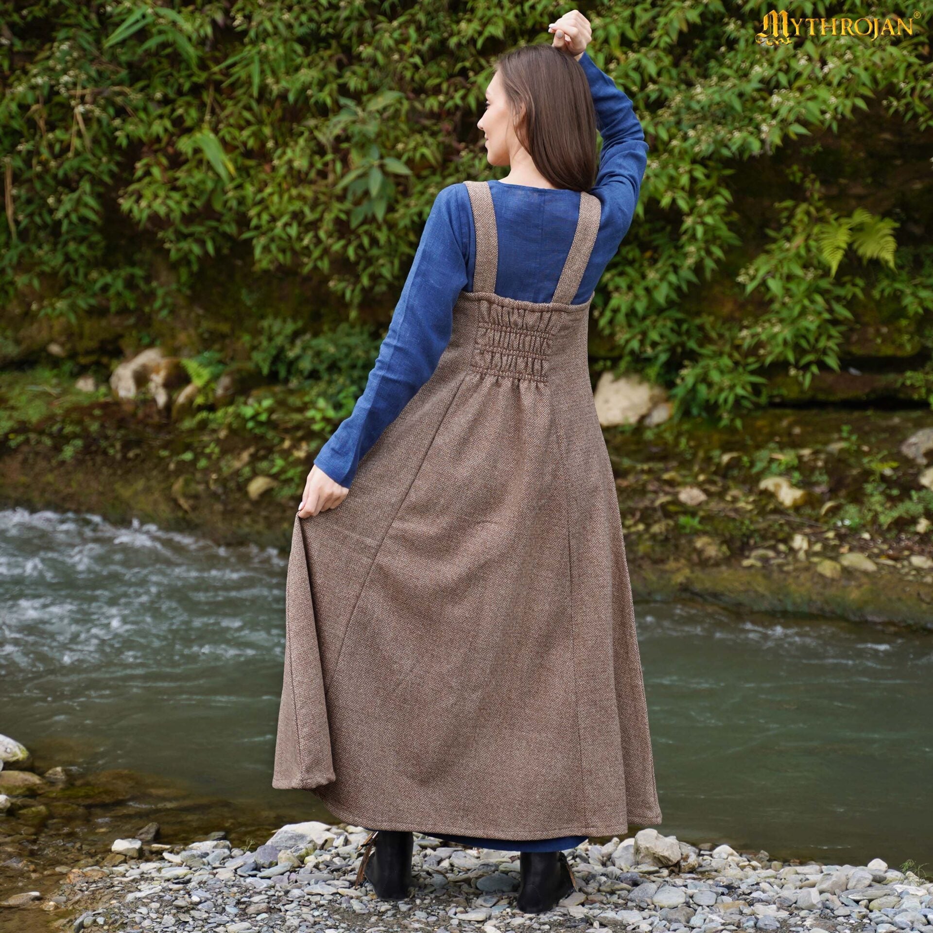 Vestido delantal vikingo Hilda - 100% lana reciclada - imagen 3
