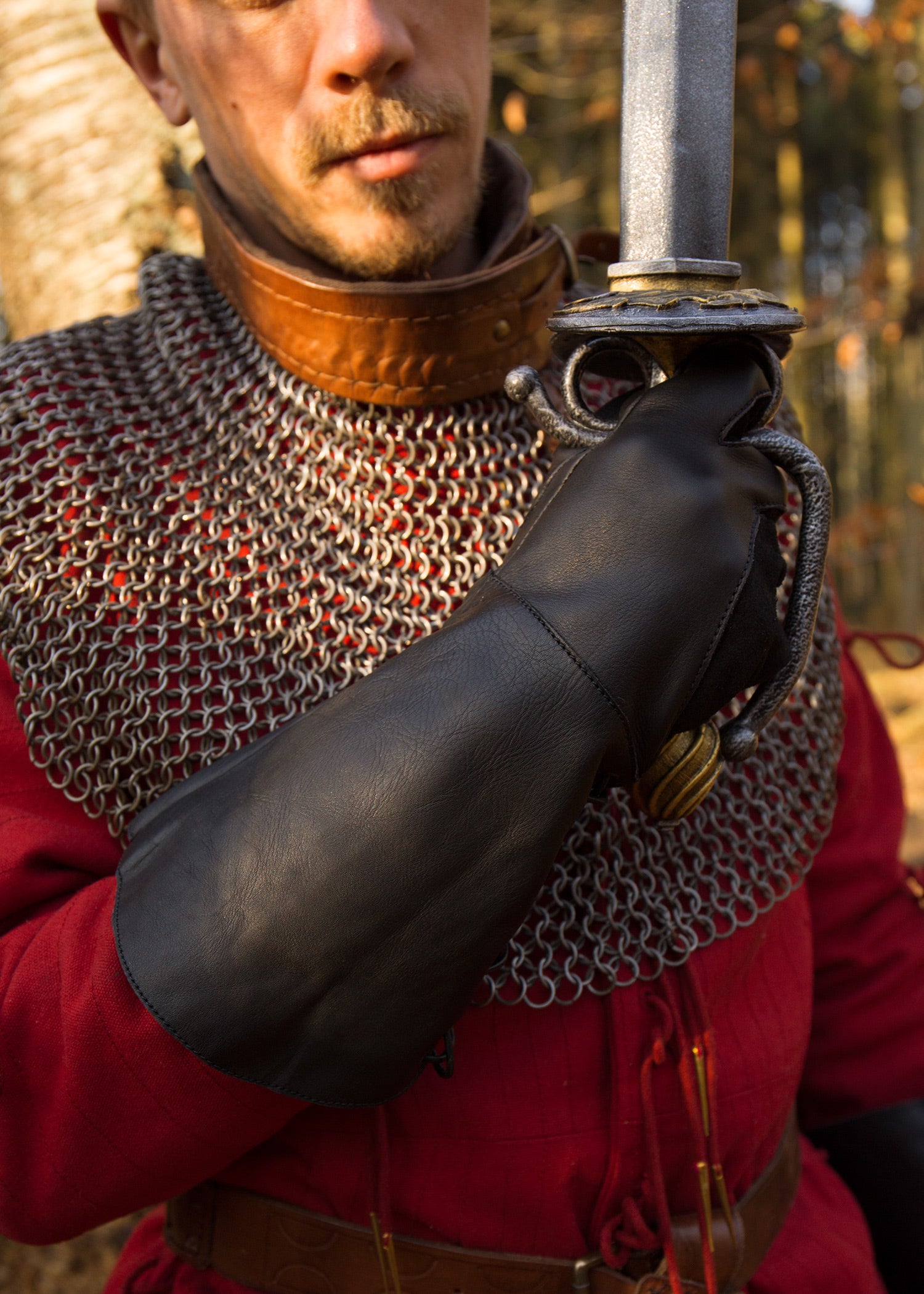 Imagen única de: Guantes De Cetrería, Negros.