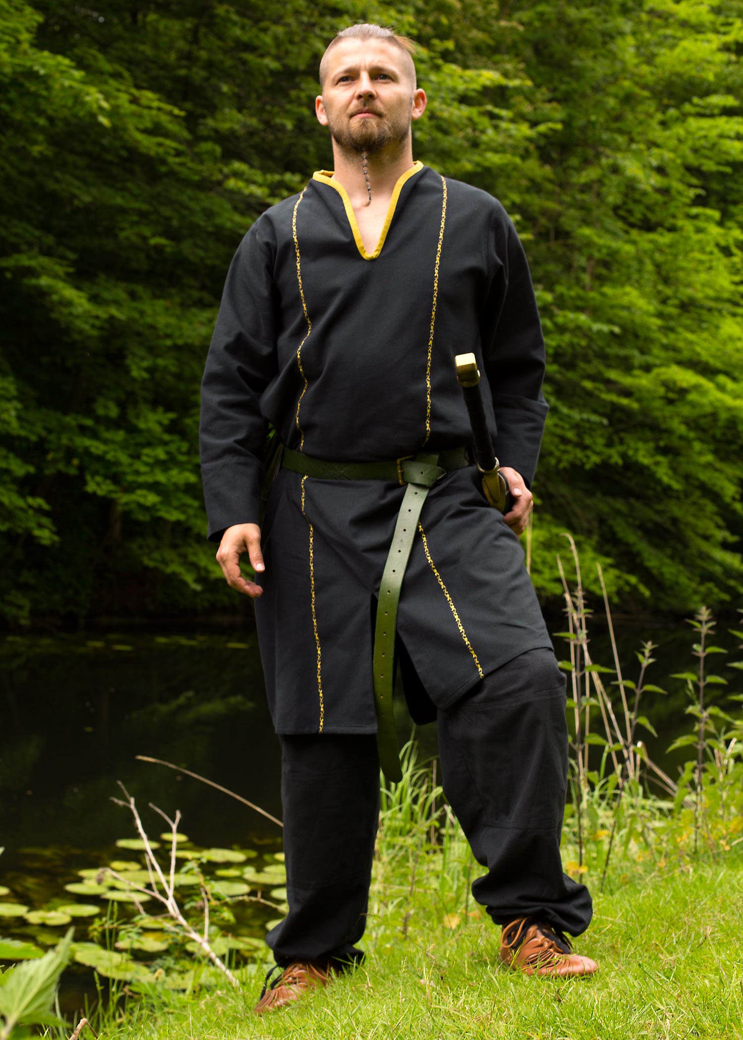 Imagen única de: Túnica De Elfo, Manga Larga, Negro/amarillo