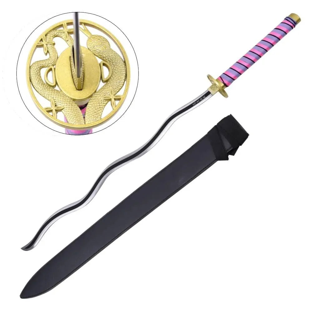 Imagen de Katana de Obanai Iguro de Kimetsu No Yaiba o Demon Slayer zs680 parte de nuestra colección en Todo Medieval, sitio oficial.