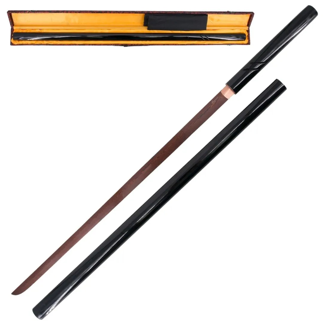 Imagen única de: Katana Shirasaya Funcional Zatoichi Acero De Damasco Rojo S5007