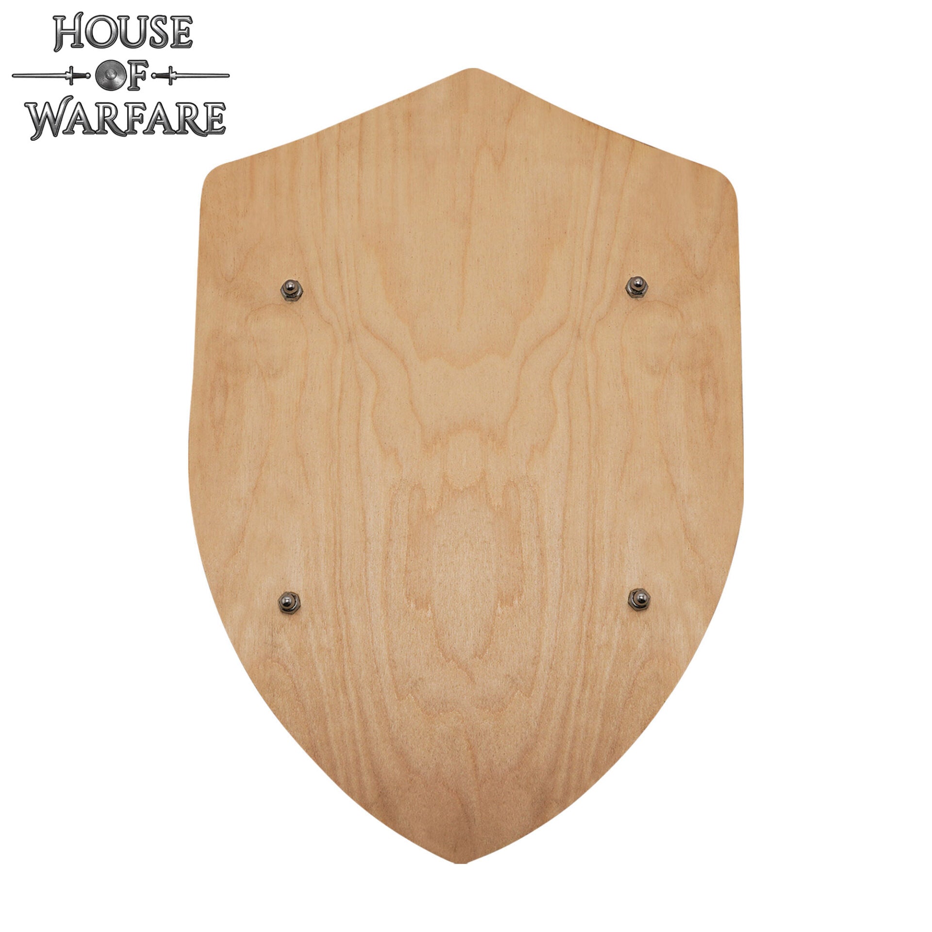 Escudo grande de madera maciza personalizable con correas de cuero - imagen 5