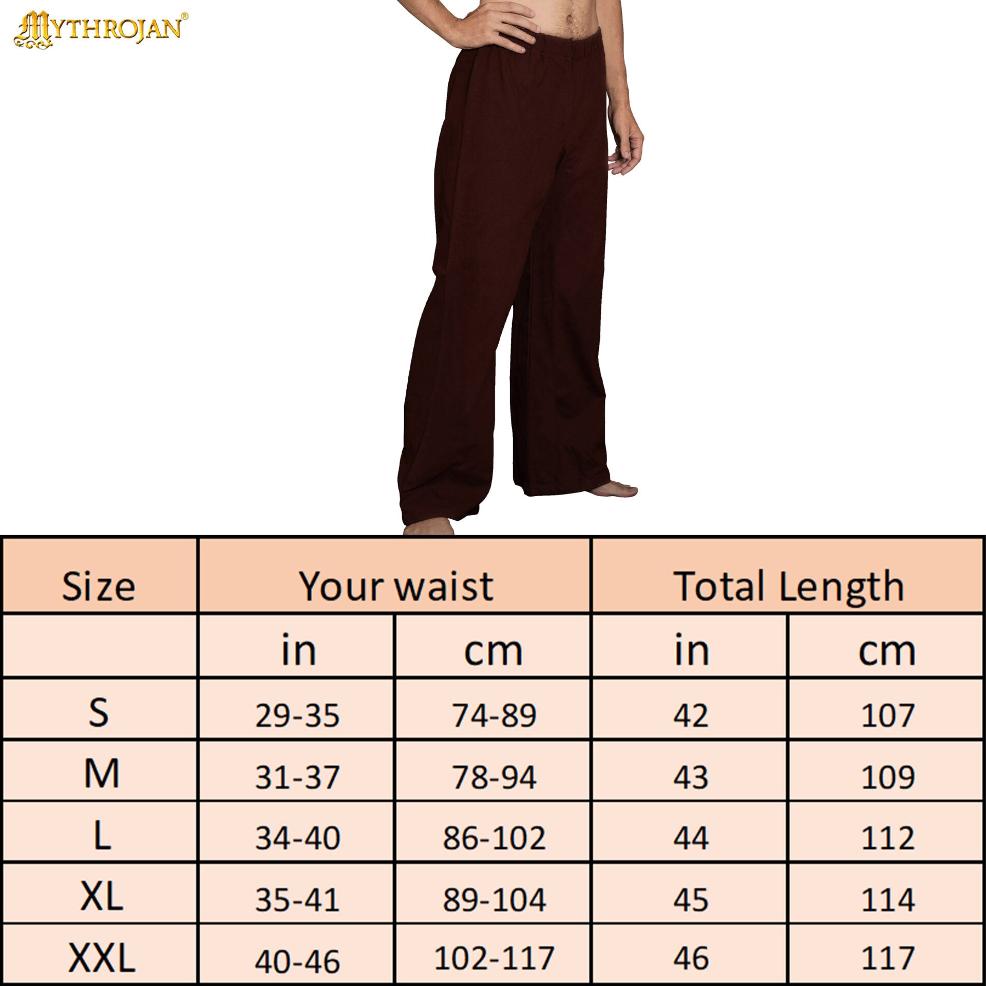 Pantalones vikingos de algodón para recreación y LARP - imagen 4