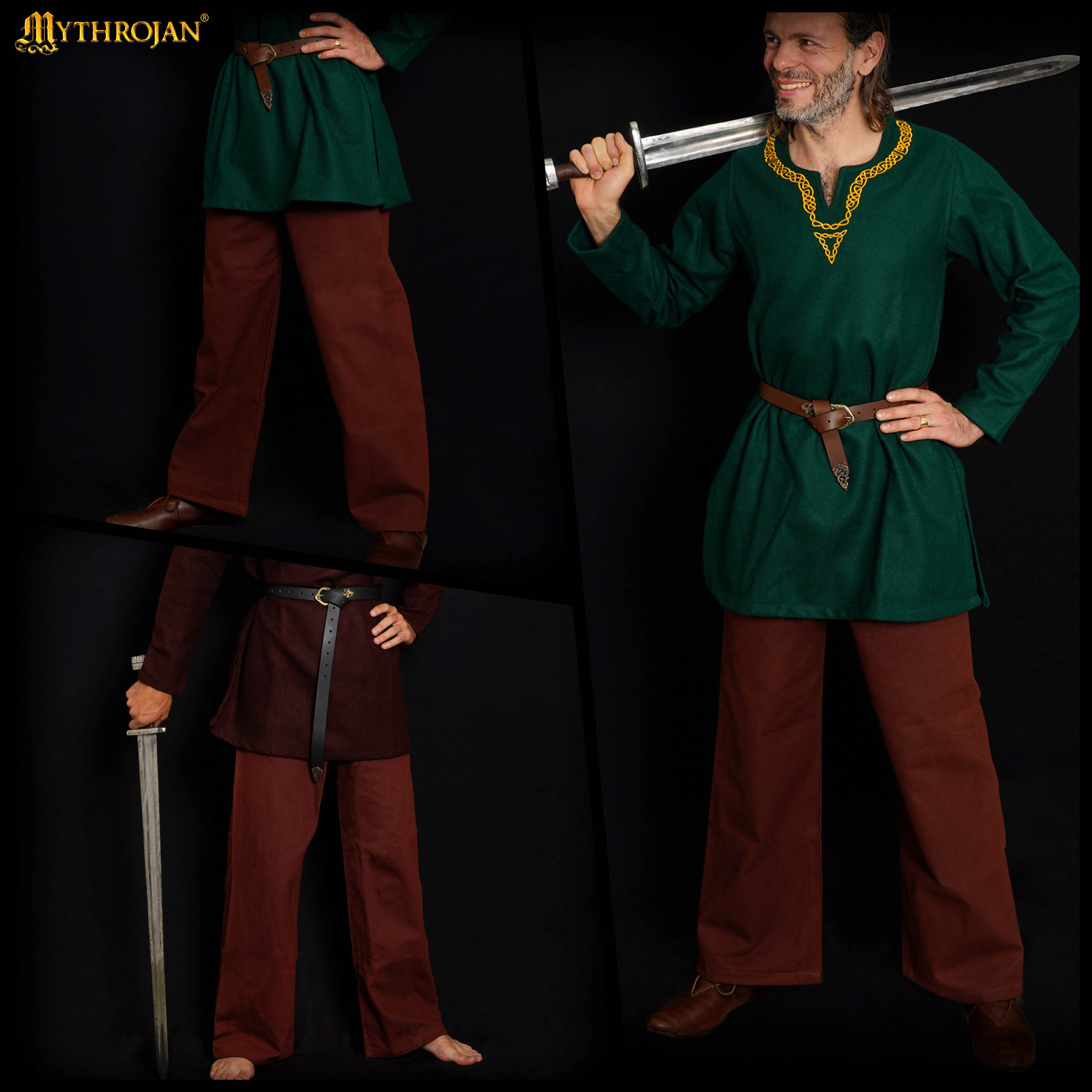 Pantalones vikingos de algodón para recreación y LARP - imagen 19