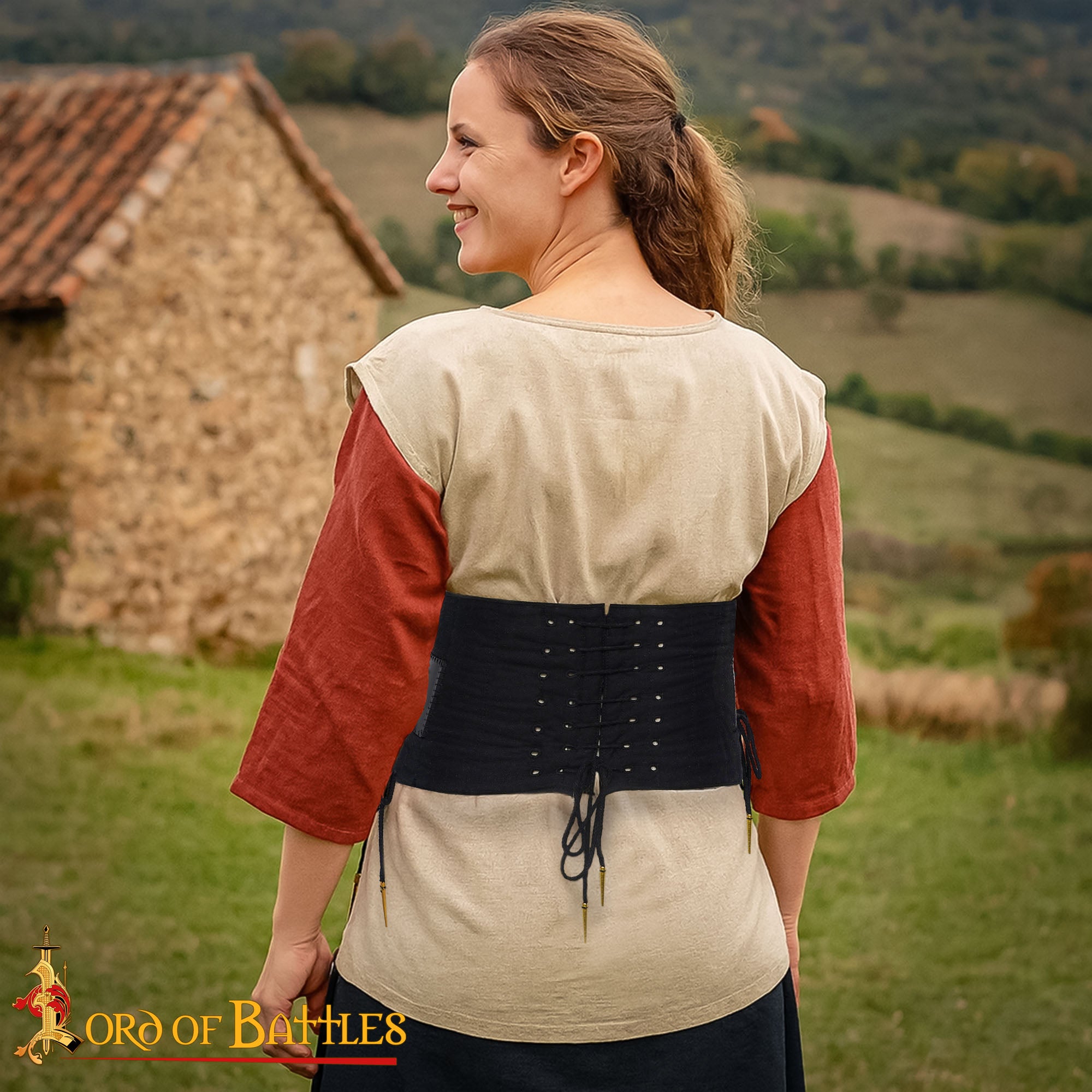 Lendenier acolchado medieval tardío con refuerzos de cuero - imagen 6