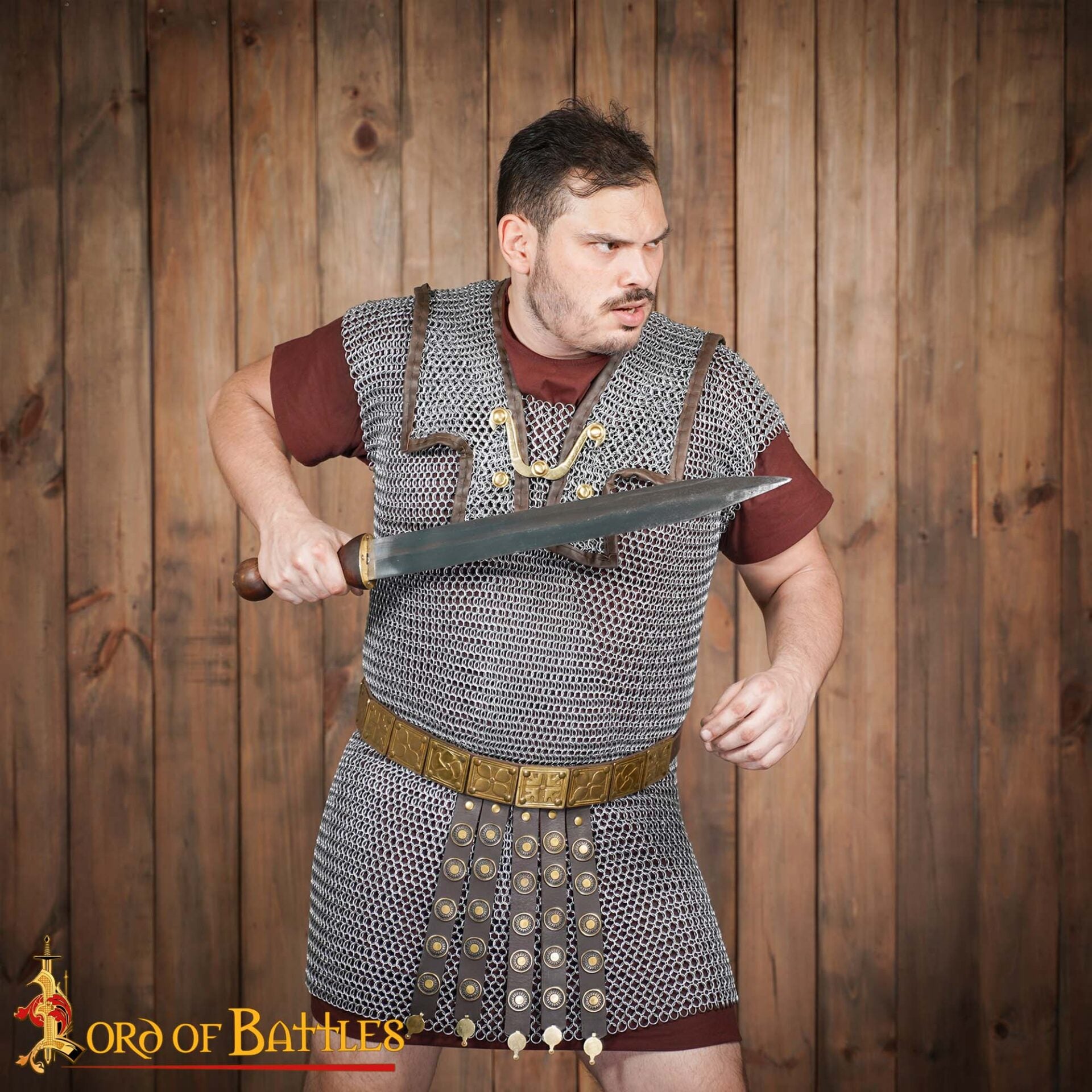 Lorica Hamata romana — Cota de malla 10 mm con latón - imagen 14