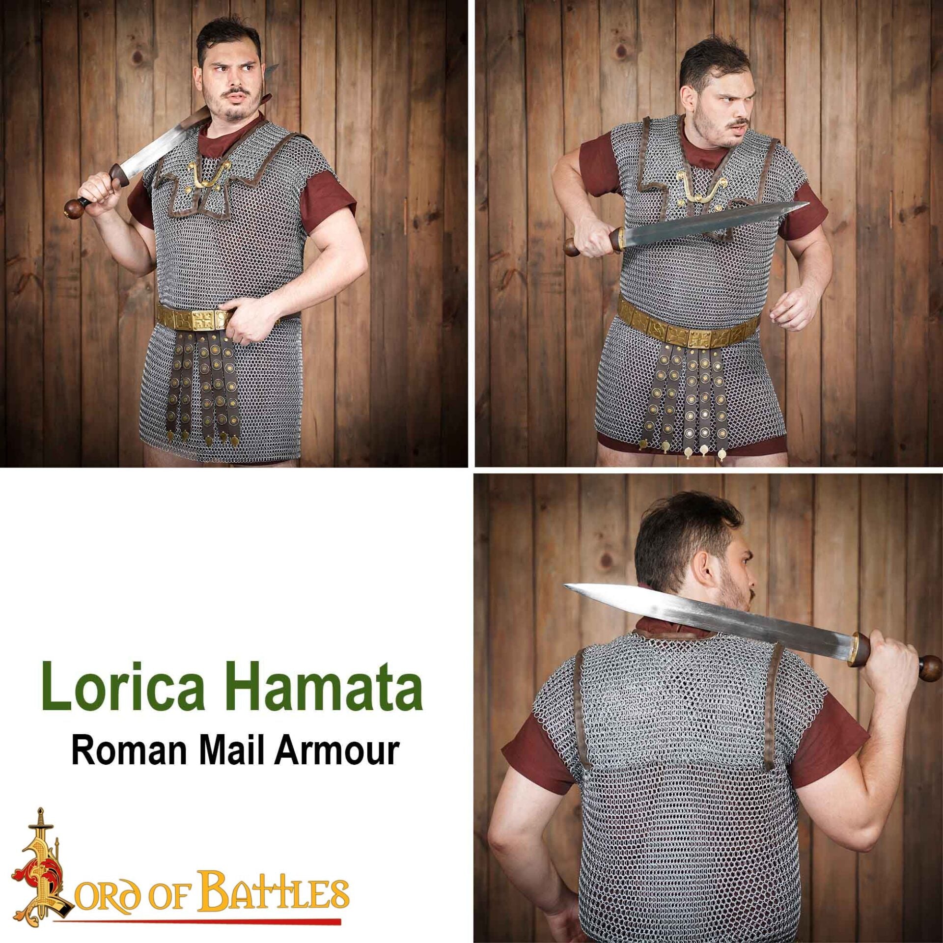 Lorica Hamata romana — Cota de malla 10 mm con latón - imagen 13