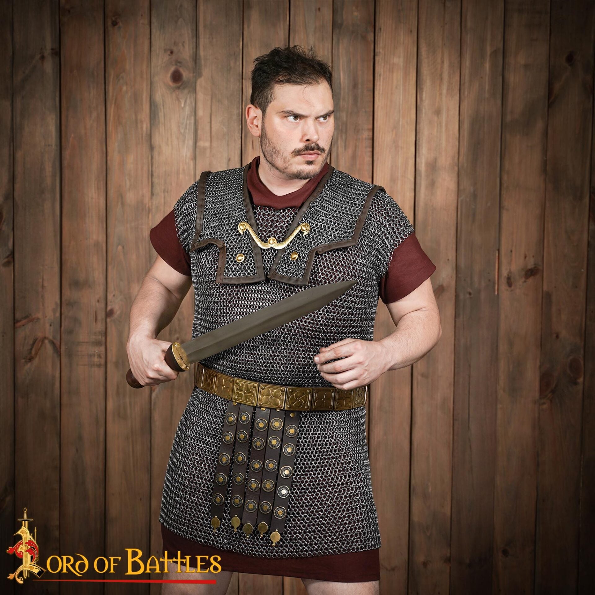 Lorica Hamata — Cota de mallas romana, anillas 9 mm (16 gauge) - imagen 2