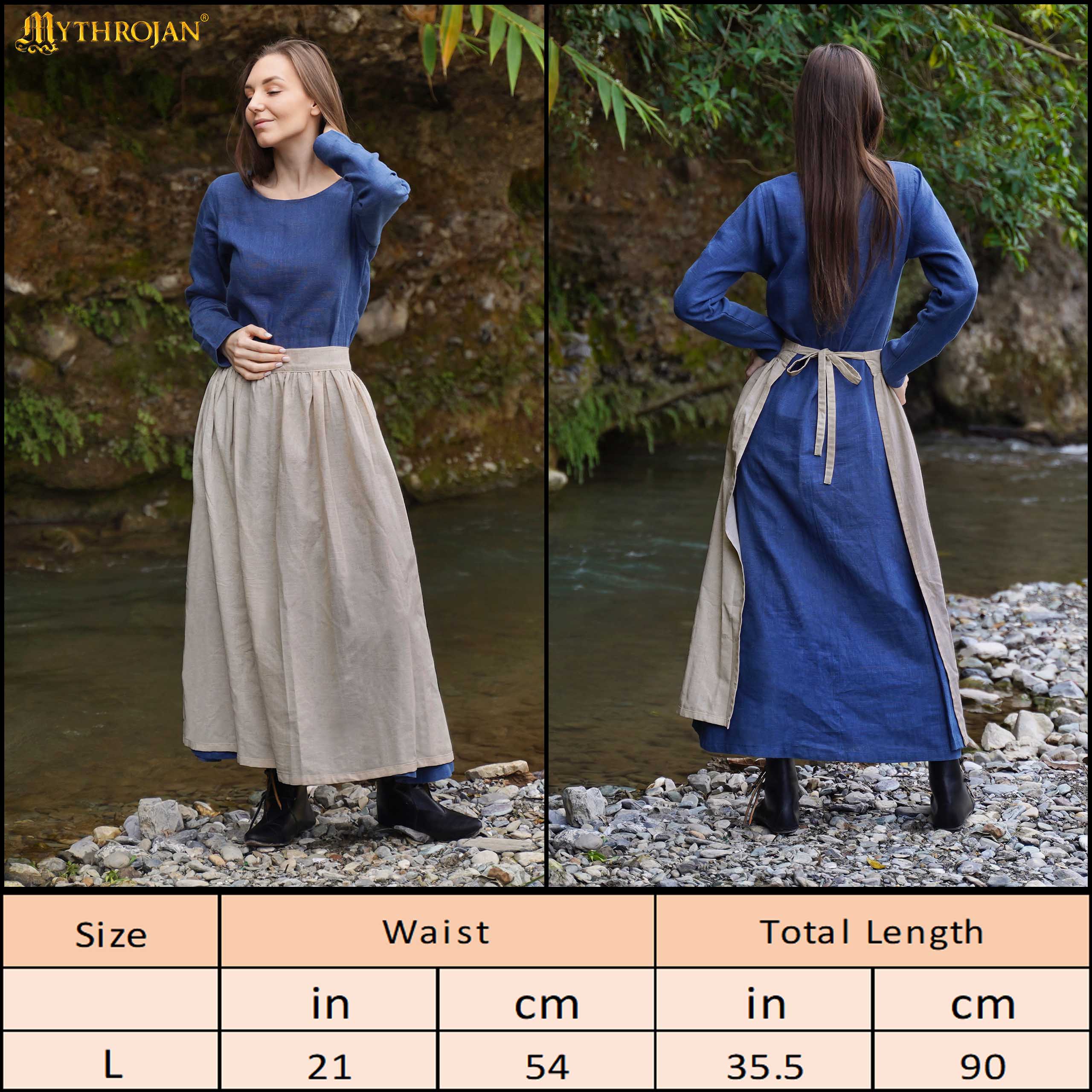 Imagen única de: Delantal Medieval Hija de Campesino: Práctico y Auténtico para la Recreación Medieval