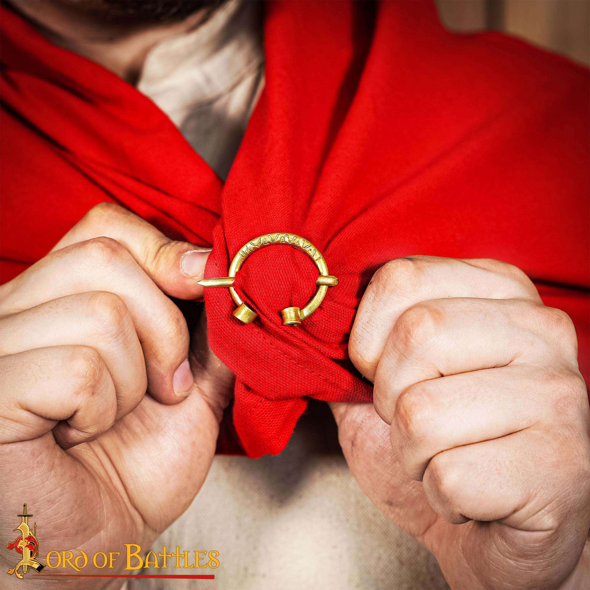 Broche penannular de latón para capa — punta redonda - imagen 5