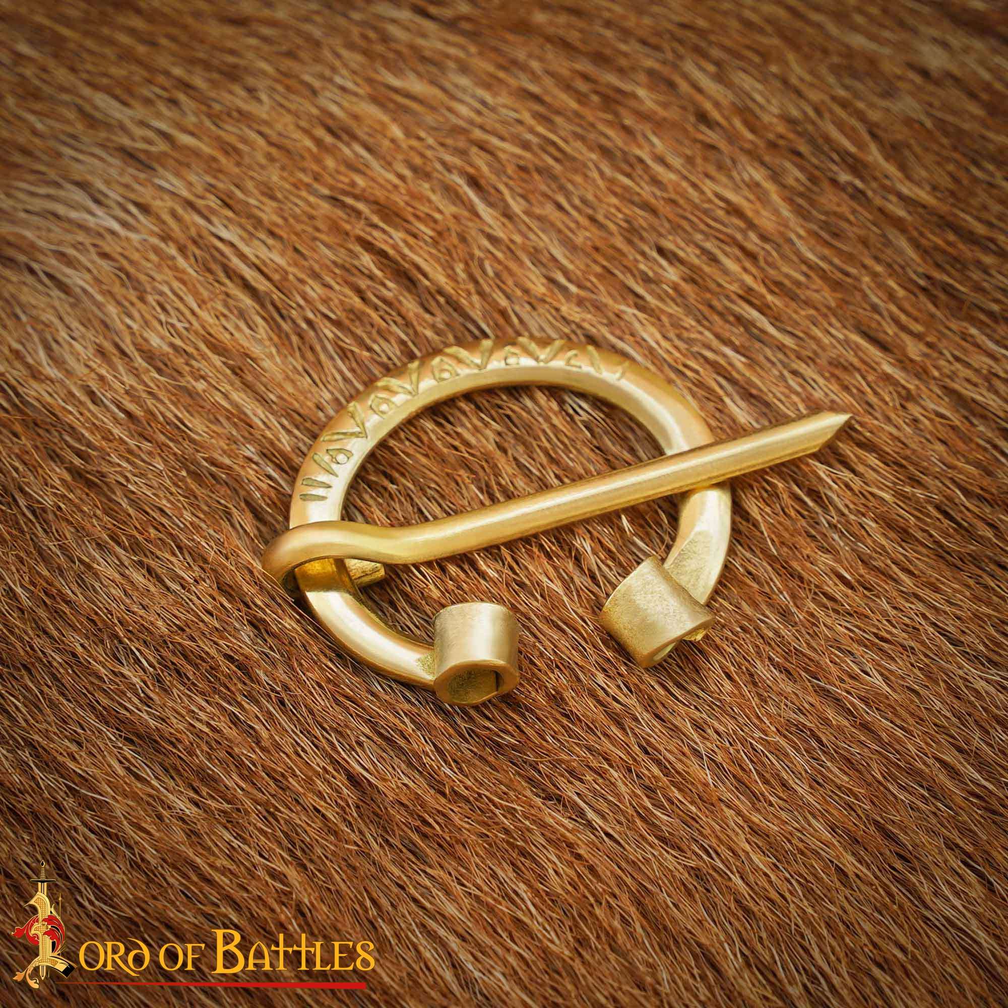 Broche penannular de latón para capa — punta redonda - imagen 20