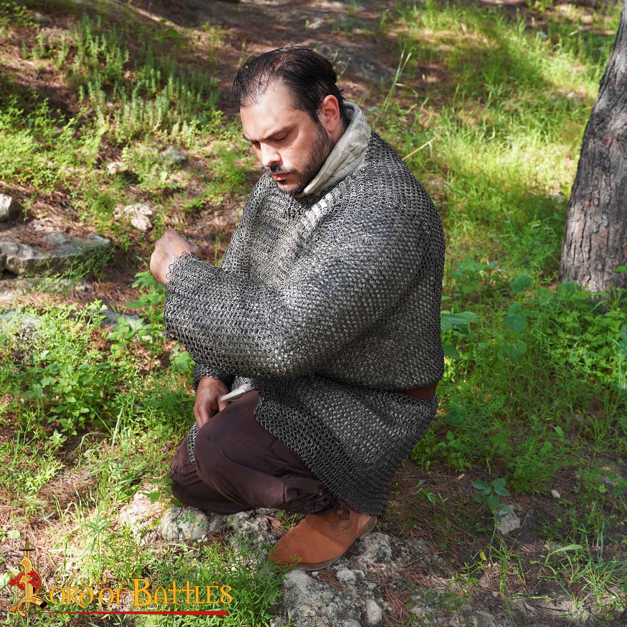 Cota de malla (hauberk) 9 mm en acero calibre 18 - imagen 4