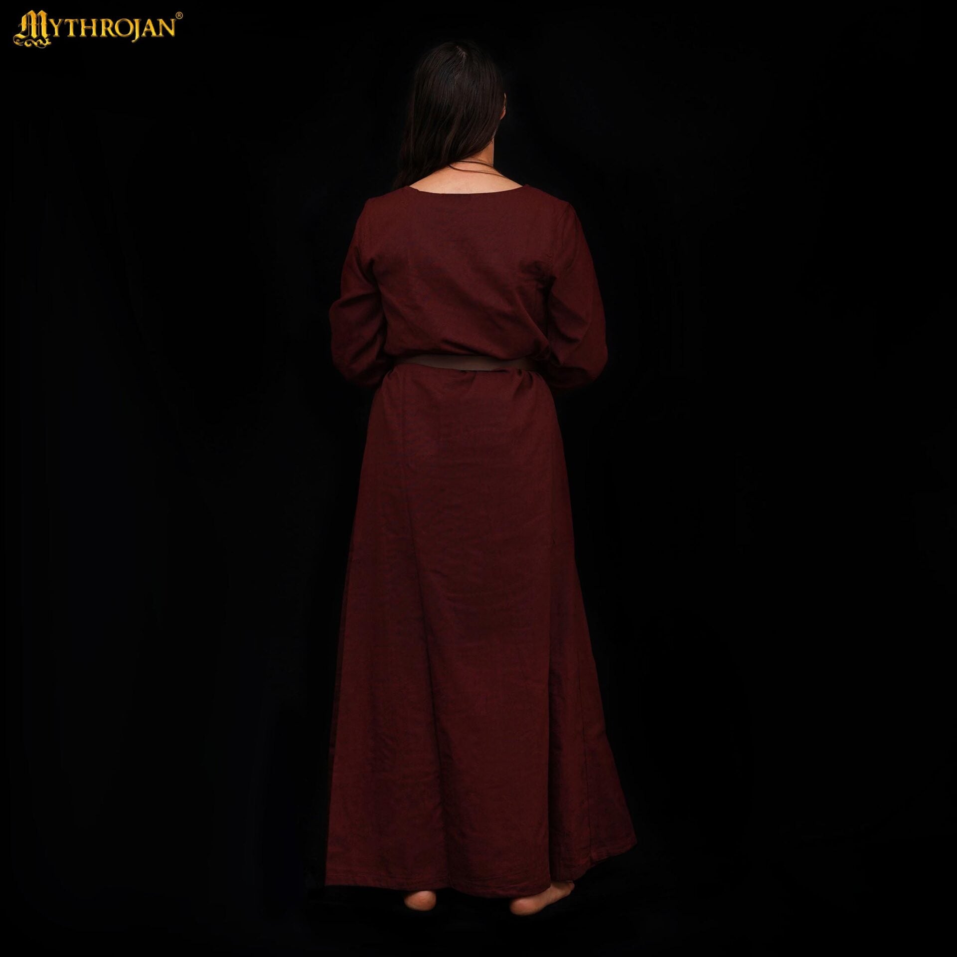 Vestido medieval 100% algodón, largo para LARP y recreación - imagen 25