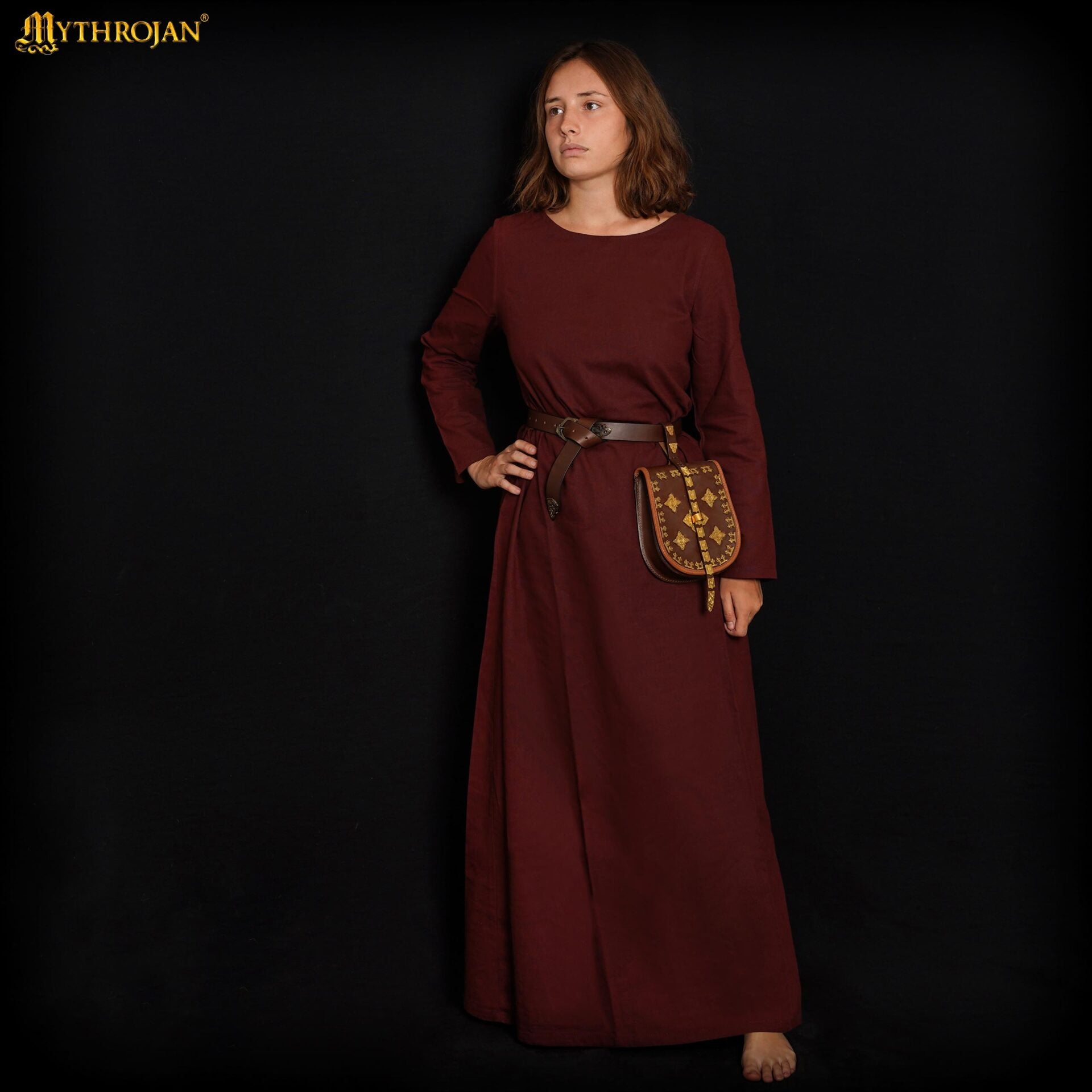 Vestido medieval 100% algodón, largo para LARP y recreación - imagen 6