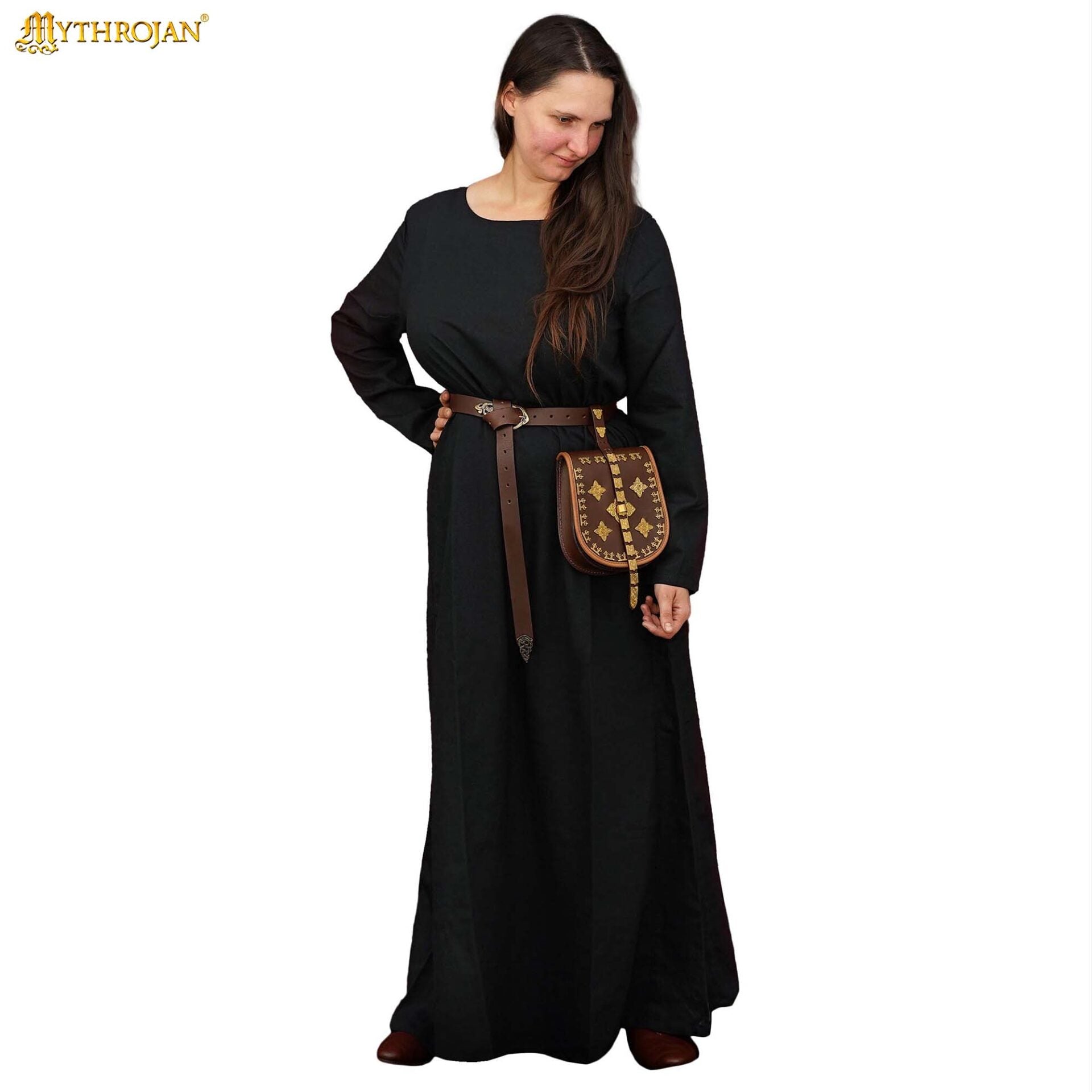 Vestido medieval 100% algodón, largo para LARP y recreación - imagen 12