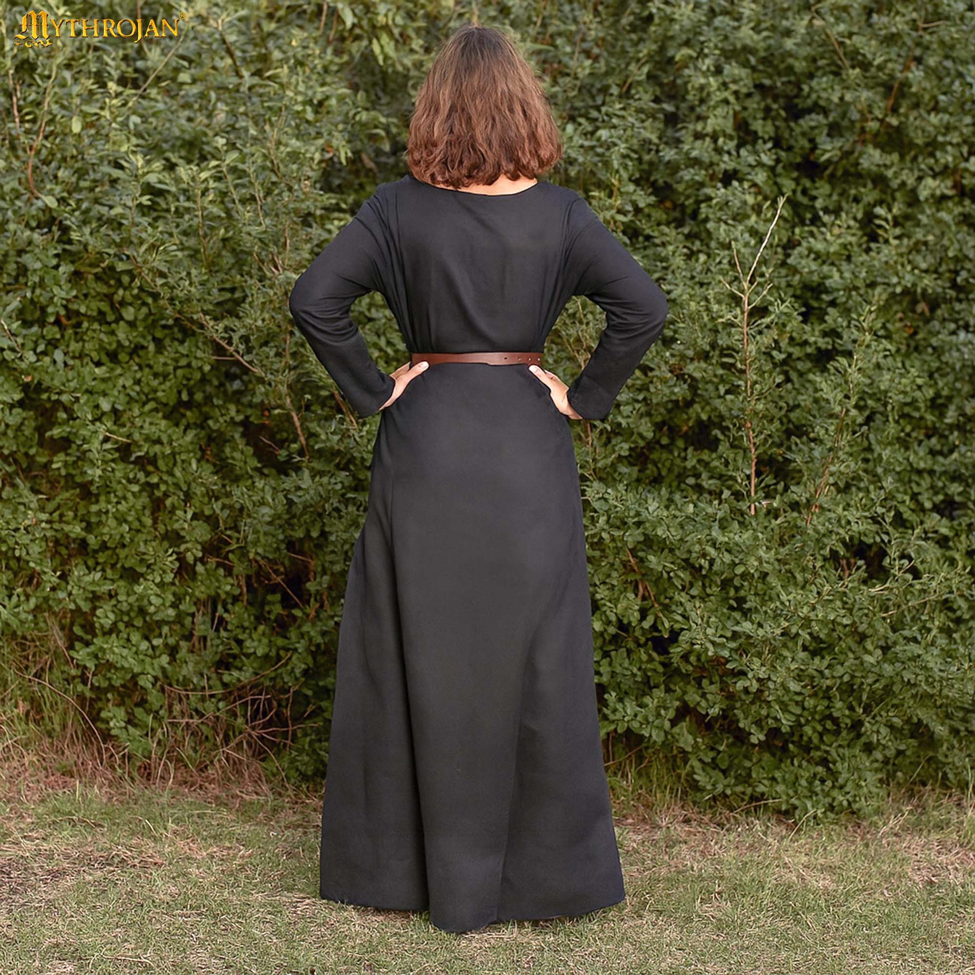Vestido medieval 100% algodón, largo para LARP y recreación - imagen 14