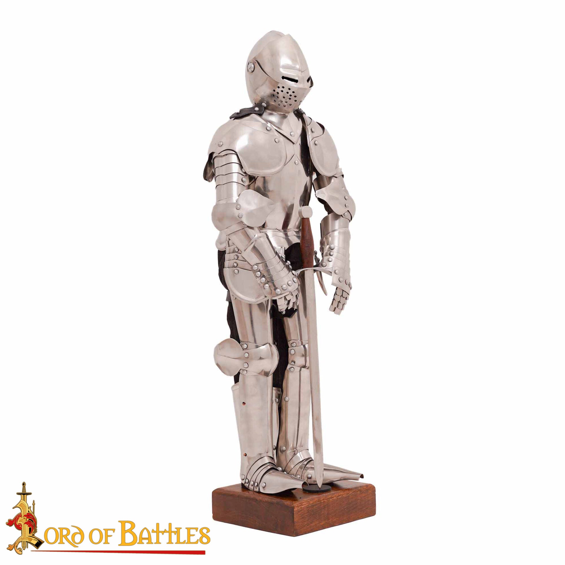 Imagen única de: Armadura de Caballero en Miniatura - Acero Inoxidable Pulido - Calibre 22