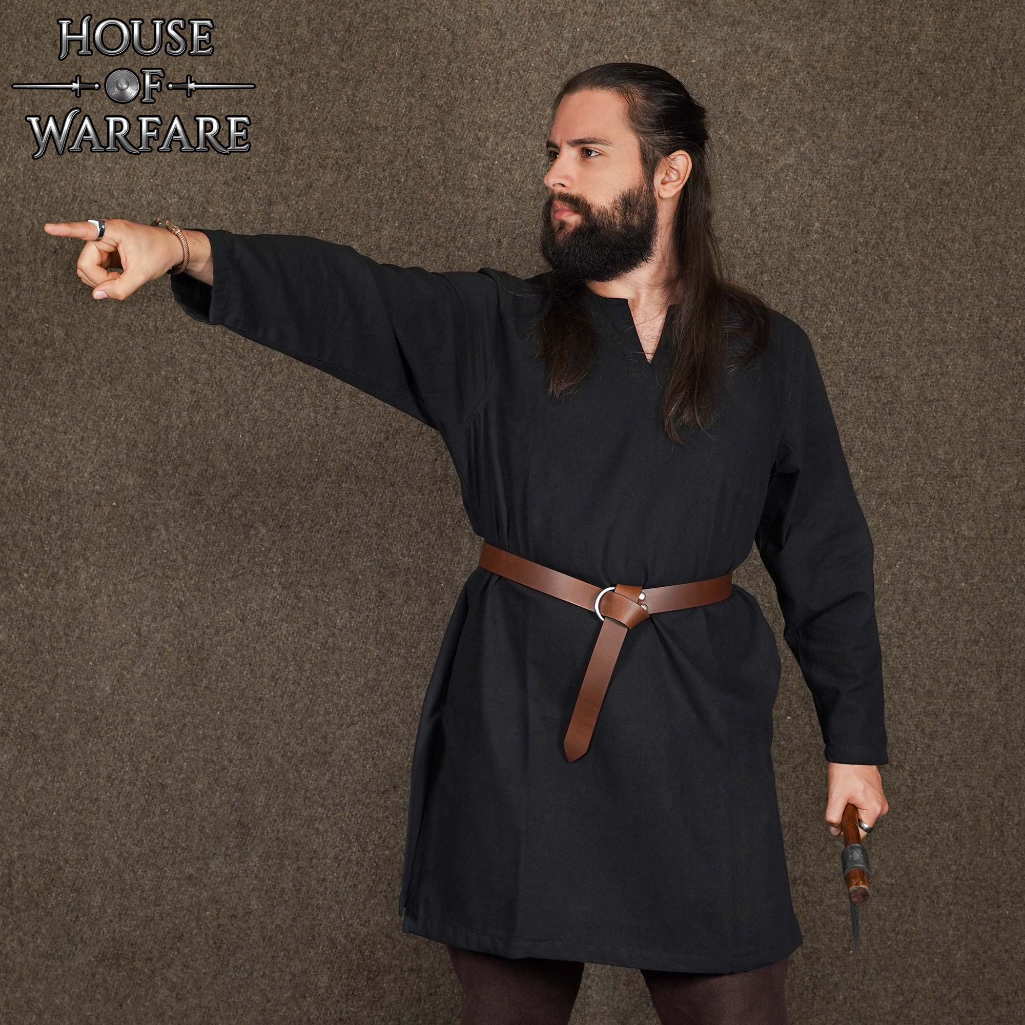 Túnica medieval de algodón, manga larga — para LARP y recreación - imagen 13