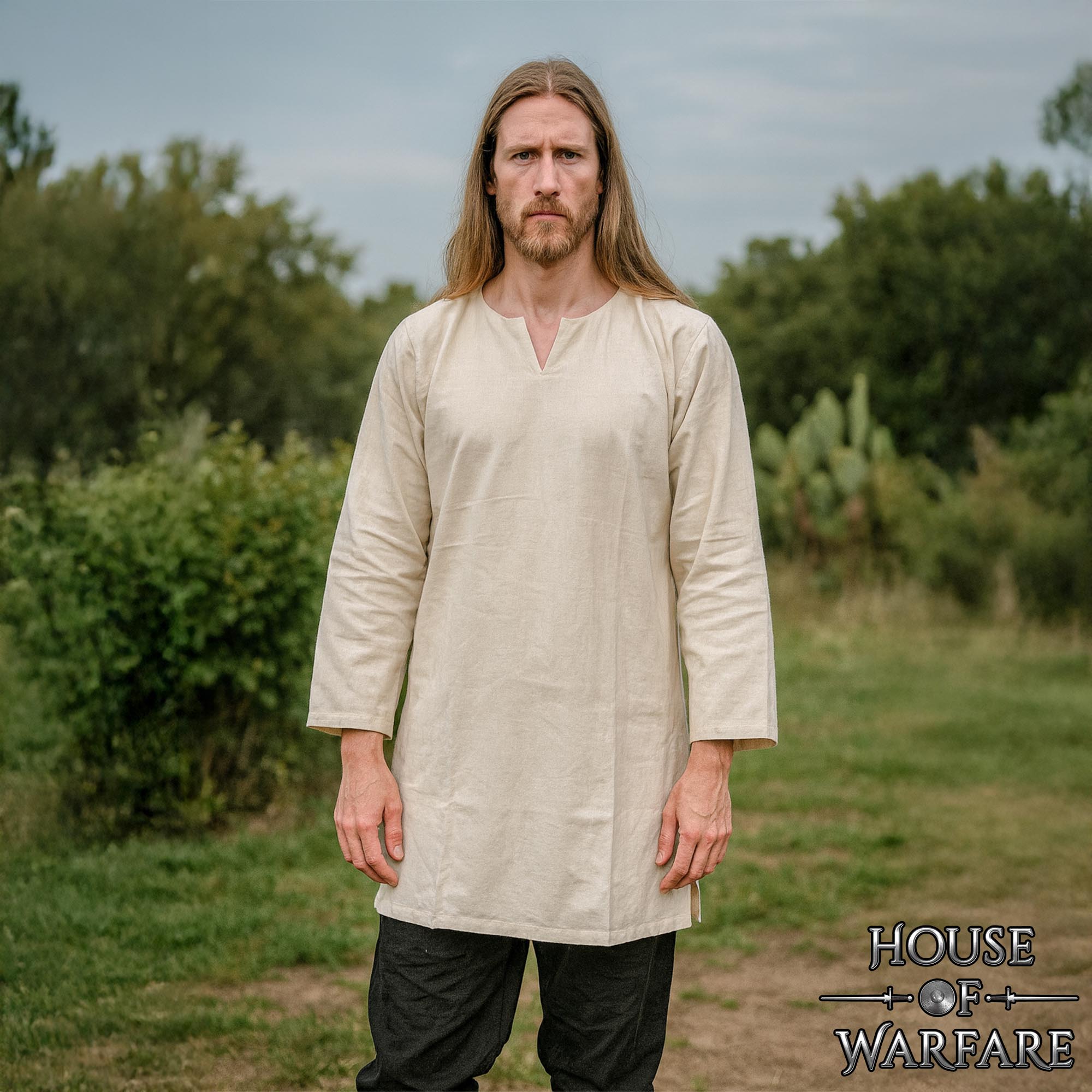 Túnica medieval de algodón, manga larga — para LARP y recreación - imagen 7