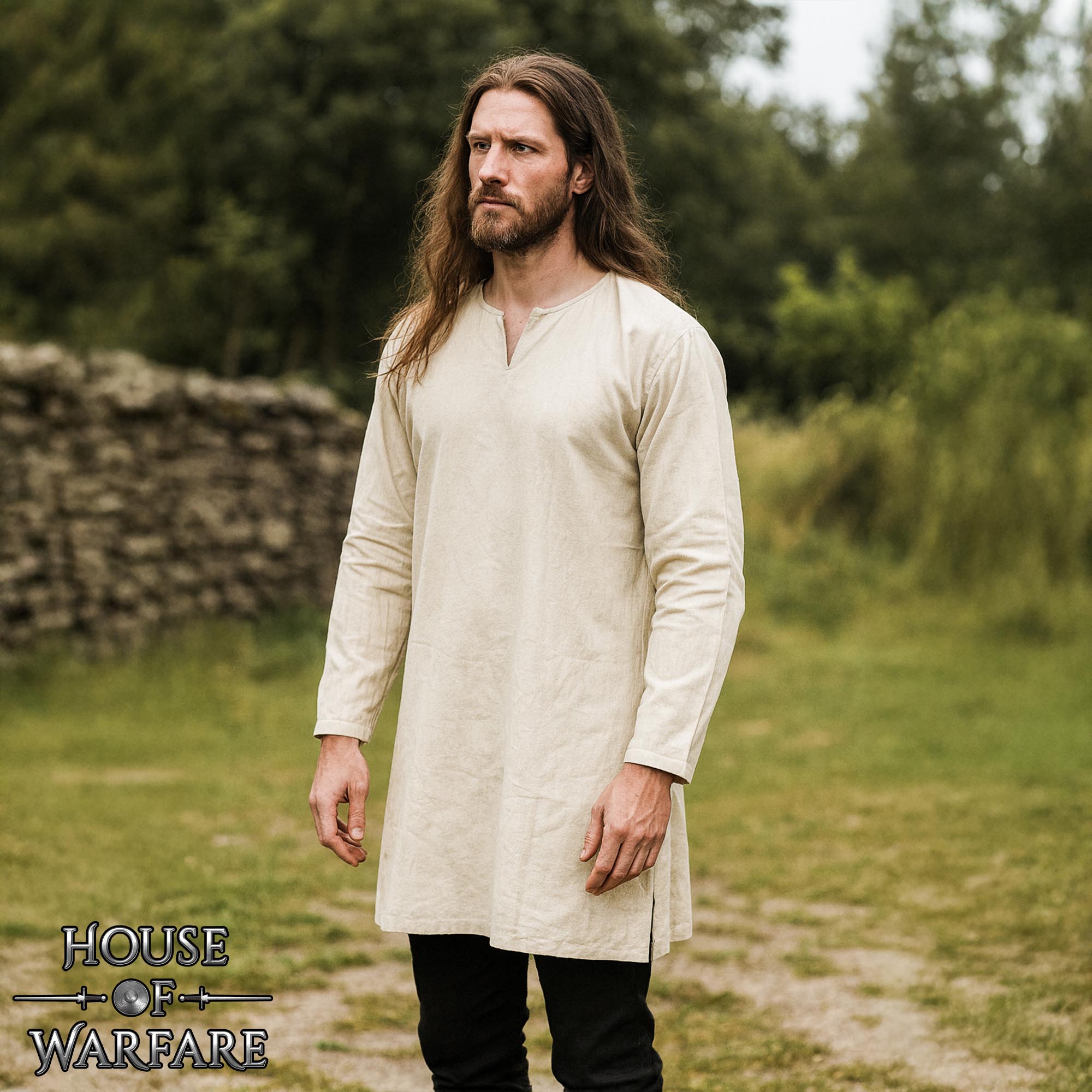 Túnica medieval de algodón, manga larga — para LARP y recreación - imagen 9