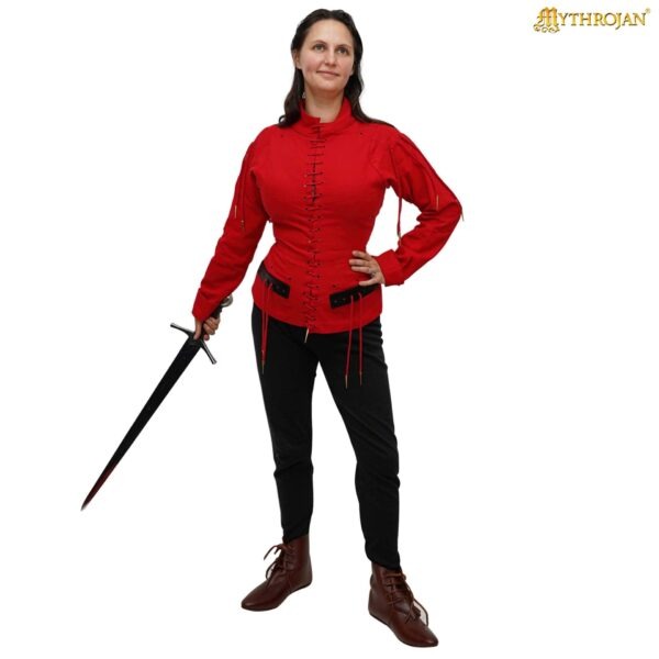 Imagen única de: Jubón armado 'The Knight' — Acolchado medieval tardío (negro, talla L) - Con Defecto