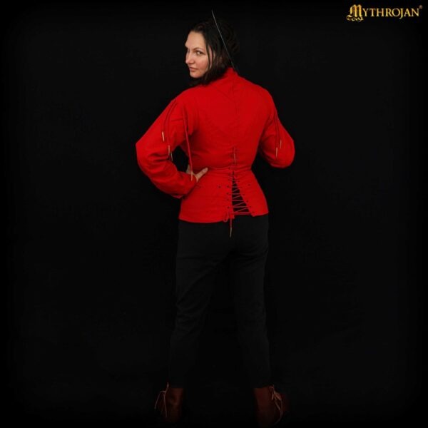 Imagen única de: Jubón armado 'The Knight' — Acolchado medieval tardío (negro, talla L) - Con Defecto