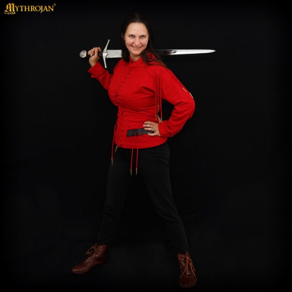 Imagen única de: Jubón armado 'The Knight' — Acolchado medieval tardío (negro, talla L) - Con Defecto
