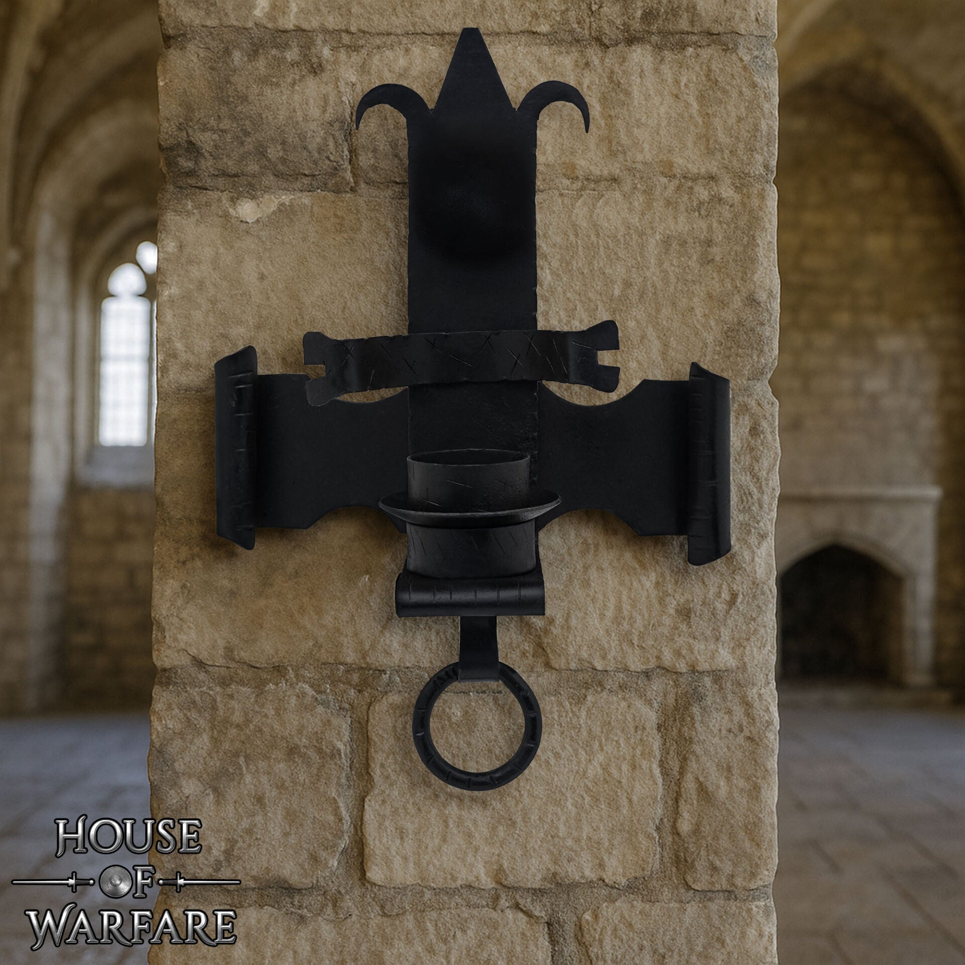 Imagen única de: Candelabro de Pared de Hierro Artesanal Medieval