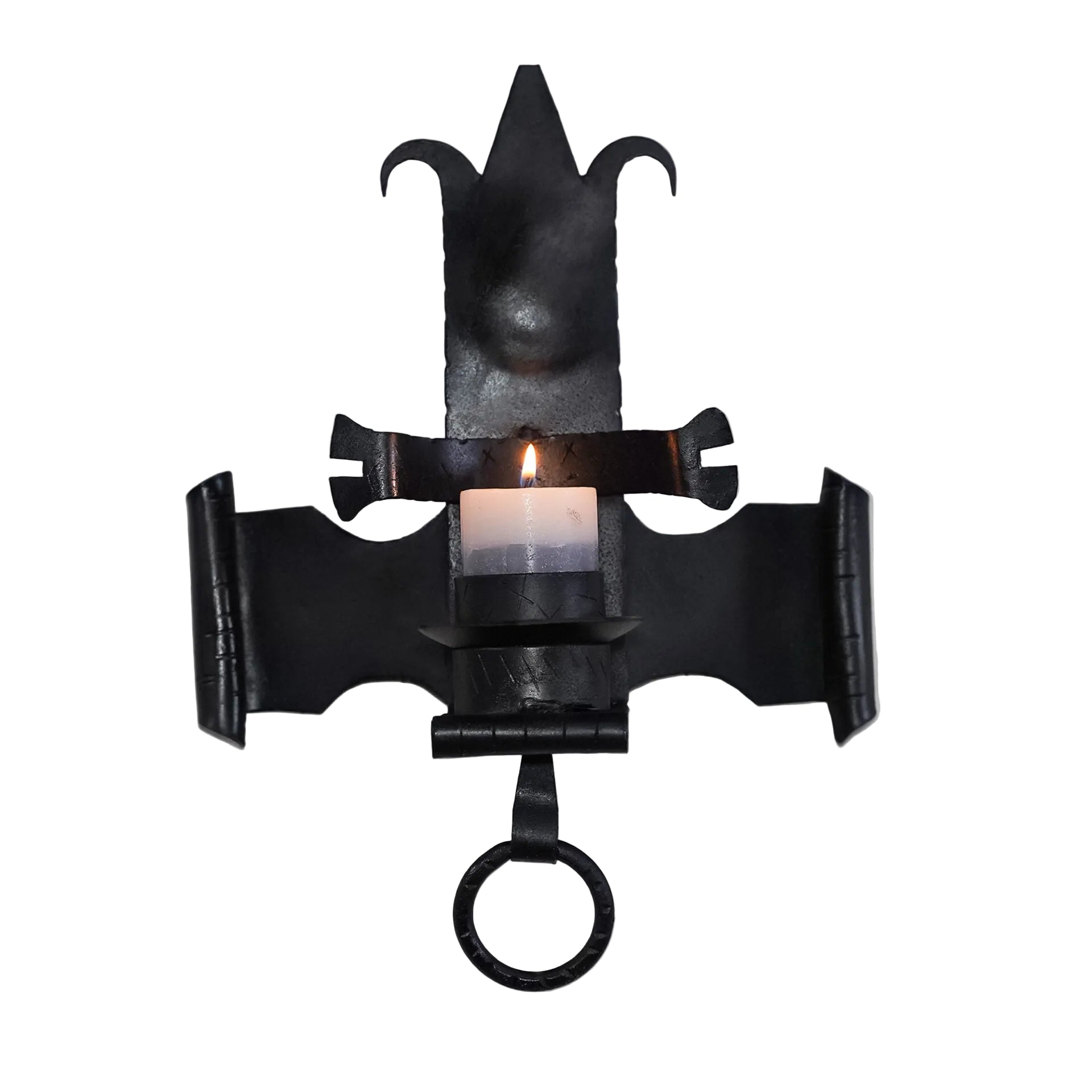 Imagen única de: Candelabro de Pared de Hierro Artesanal Medieval