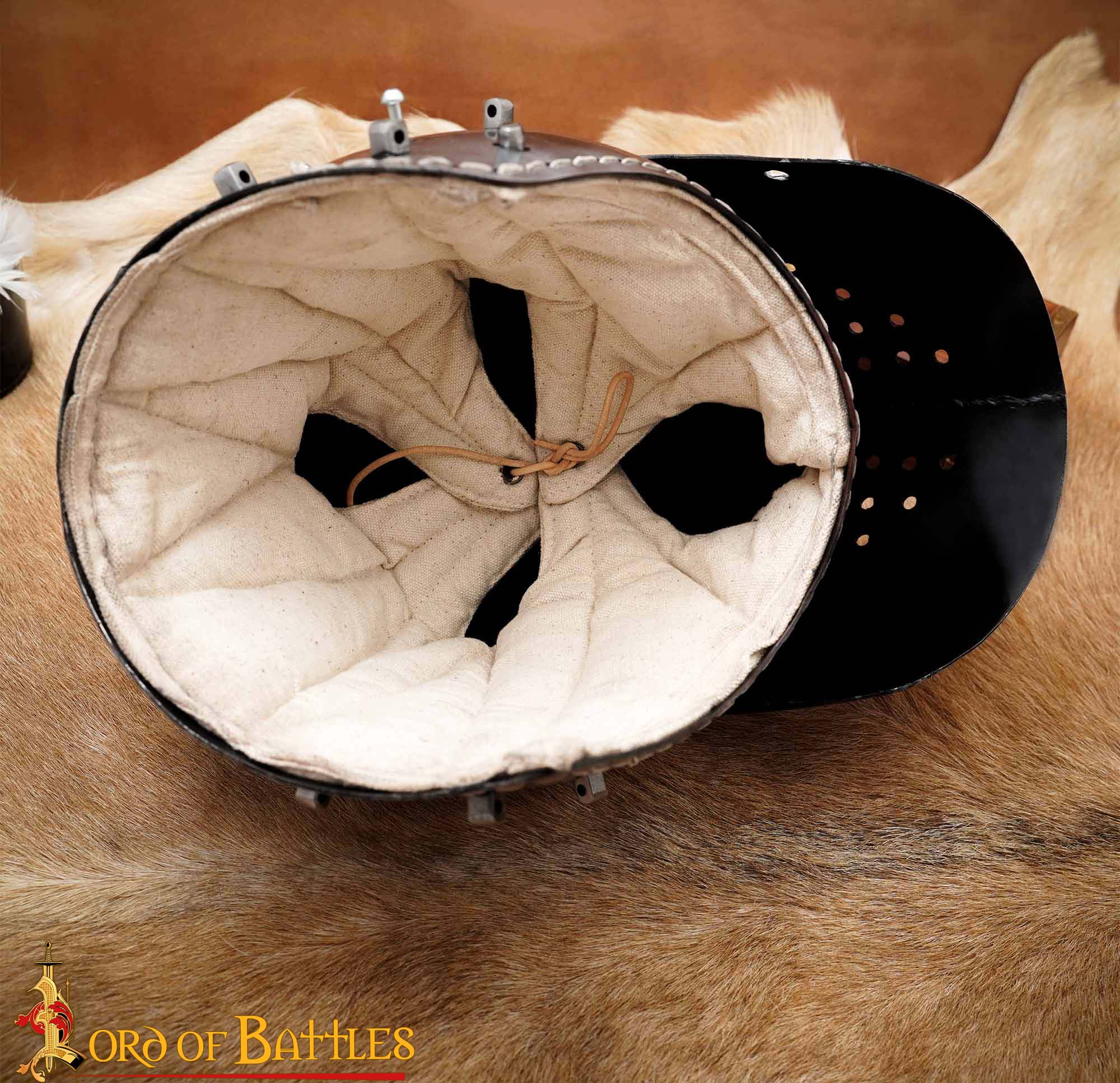 Imagen única de: Casco Bascinet Medieval de Visera Completa Calibre 14