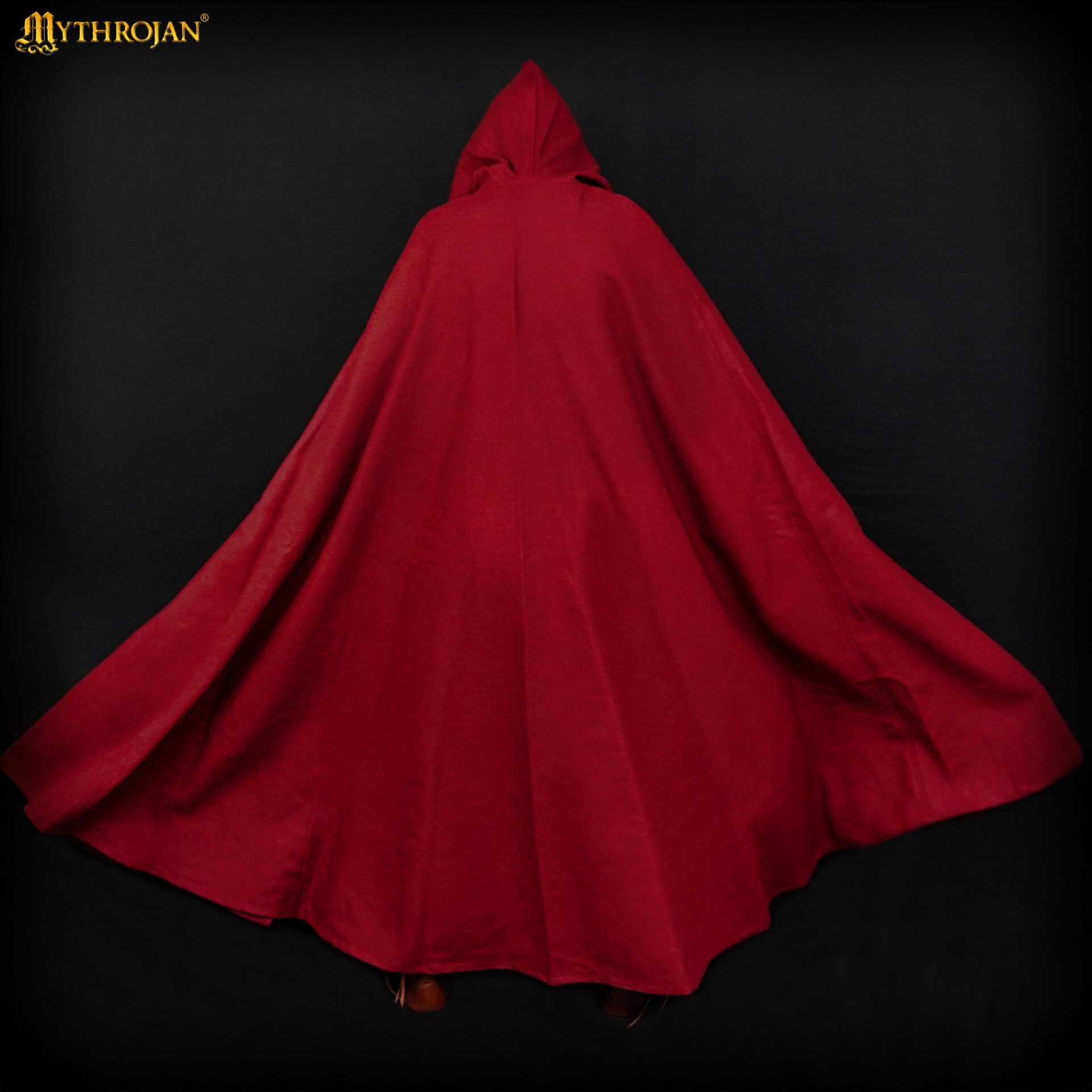Capa medieval con capucha 100% algodón para LARP y recreación - imagen 8