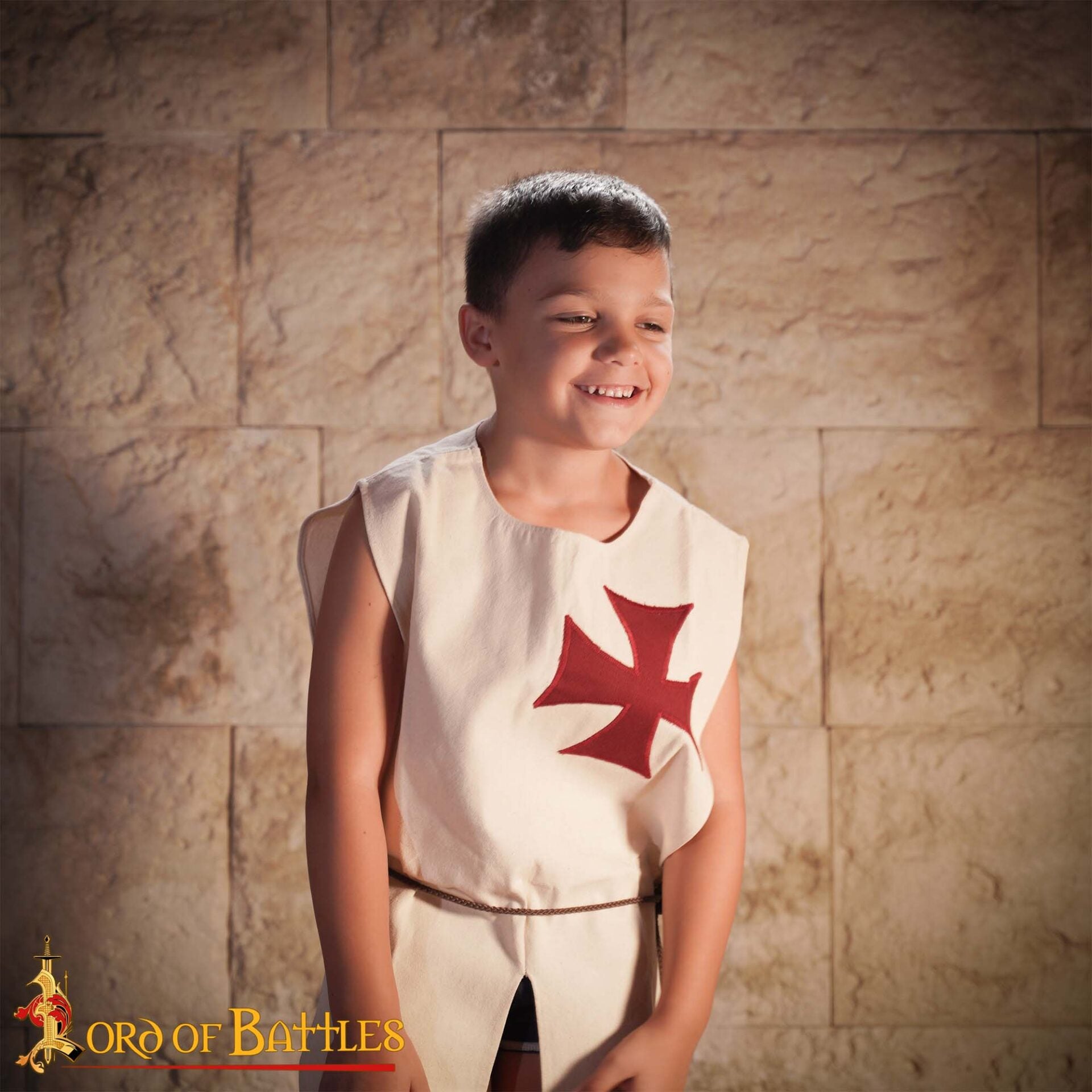 Imagen única de: Sobrecota templaria de algodón para juvenil - imagen 5