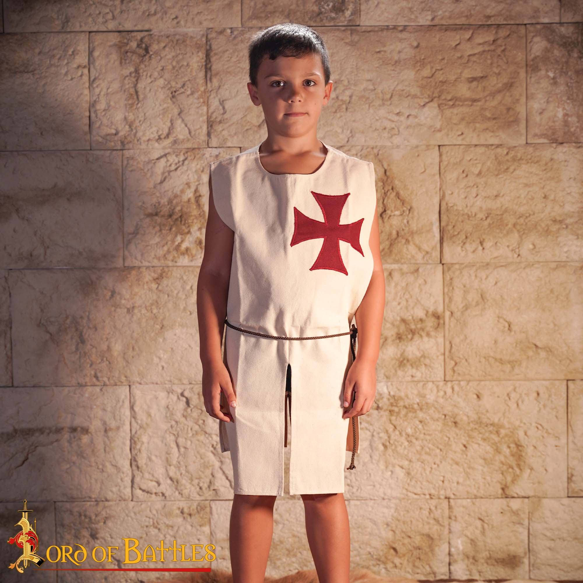 Imagen única de: Sobrecota templaria de algodón para juvenil