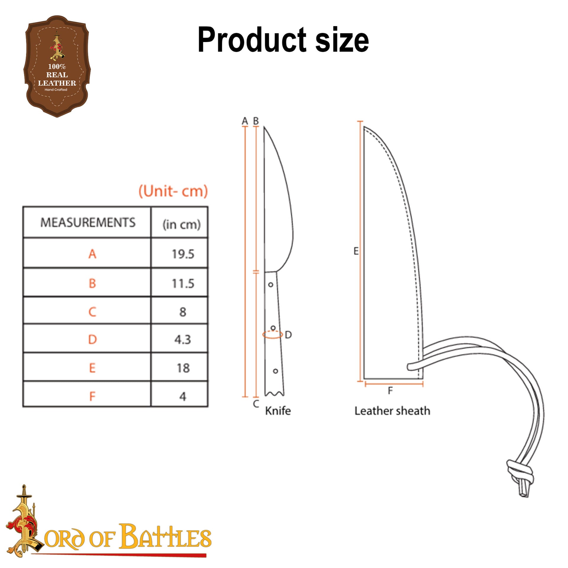 Cuchillo Vikingo de Acero Inoxidable con Mango de Hueso - Imagen 3