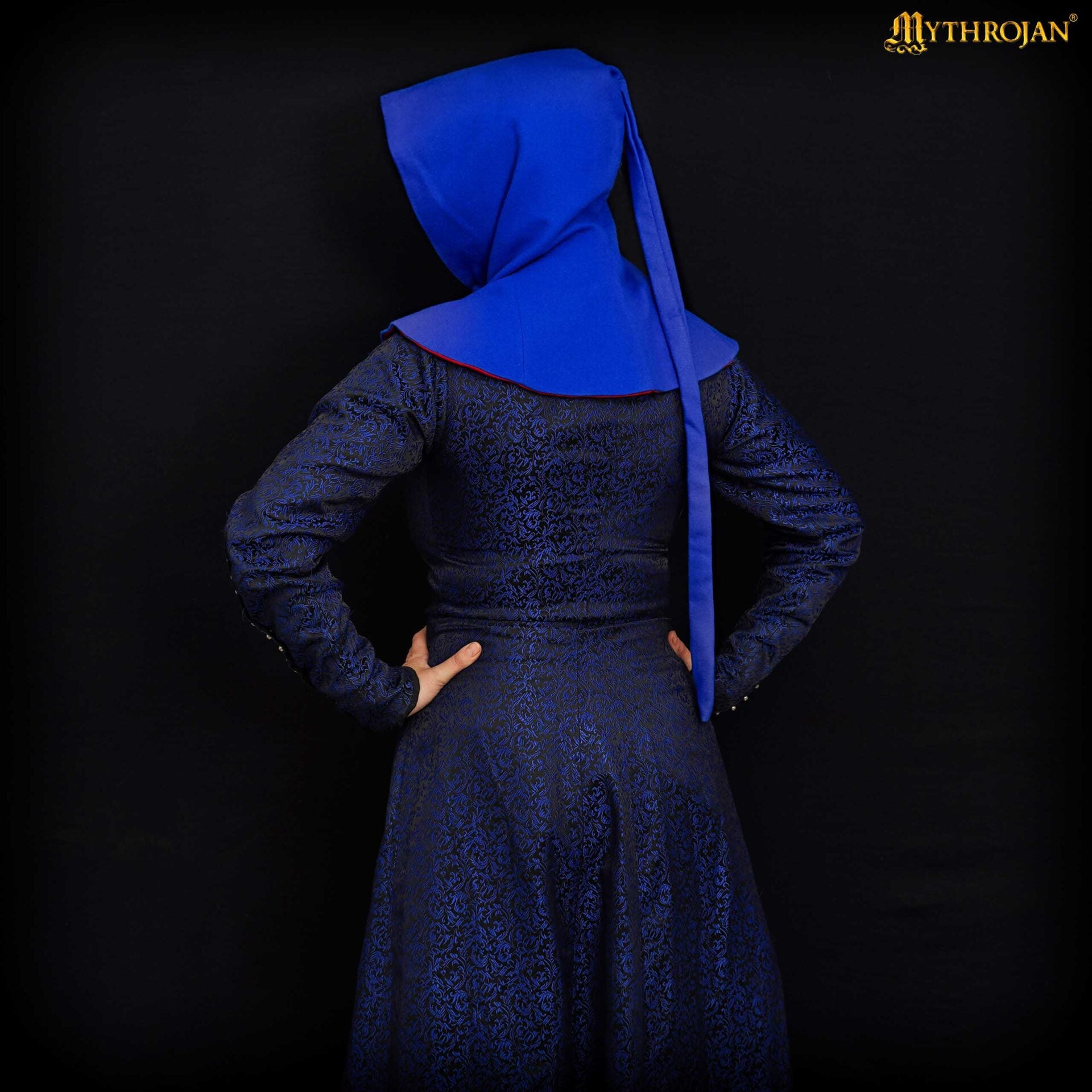 Gorro medieval femenino abotonado (siglo XV) - Liripipe largo - imagen 5