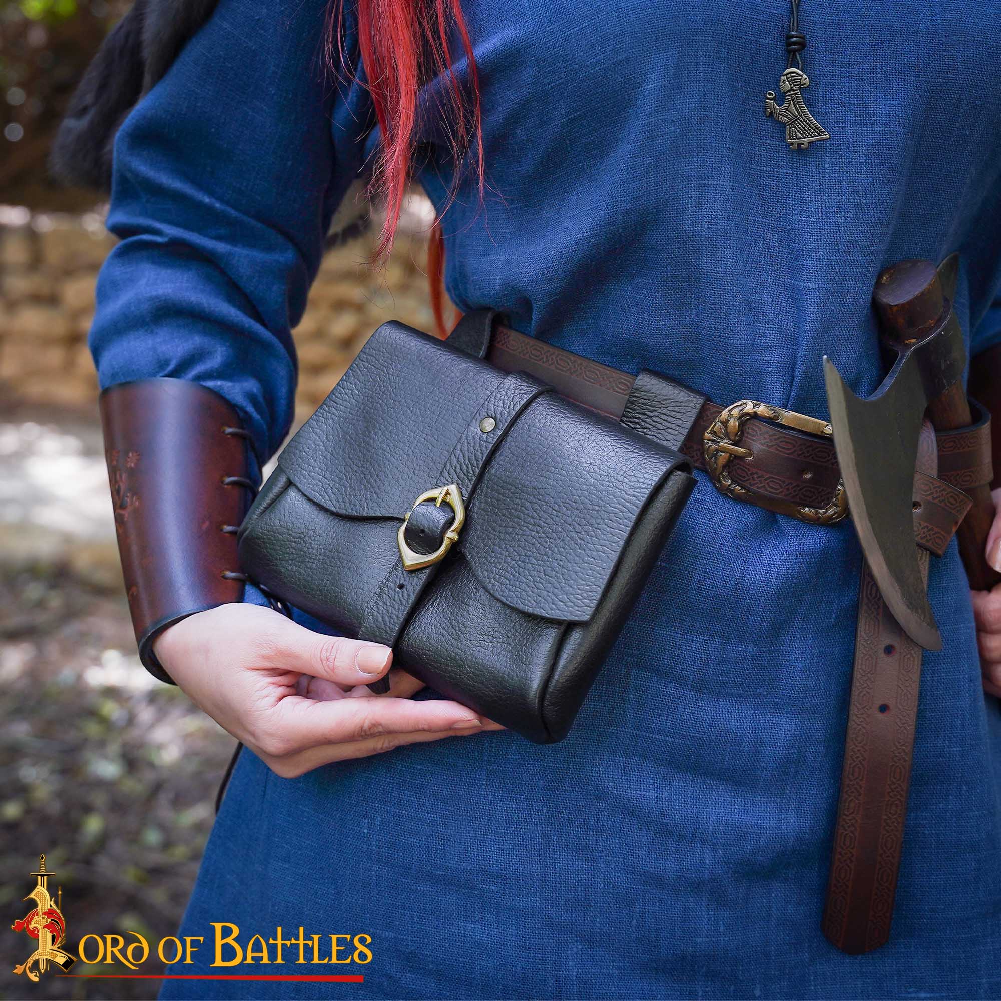 Bolsa medieval de cuero para cinturón - imagen 13