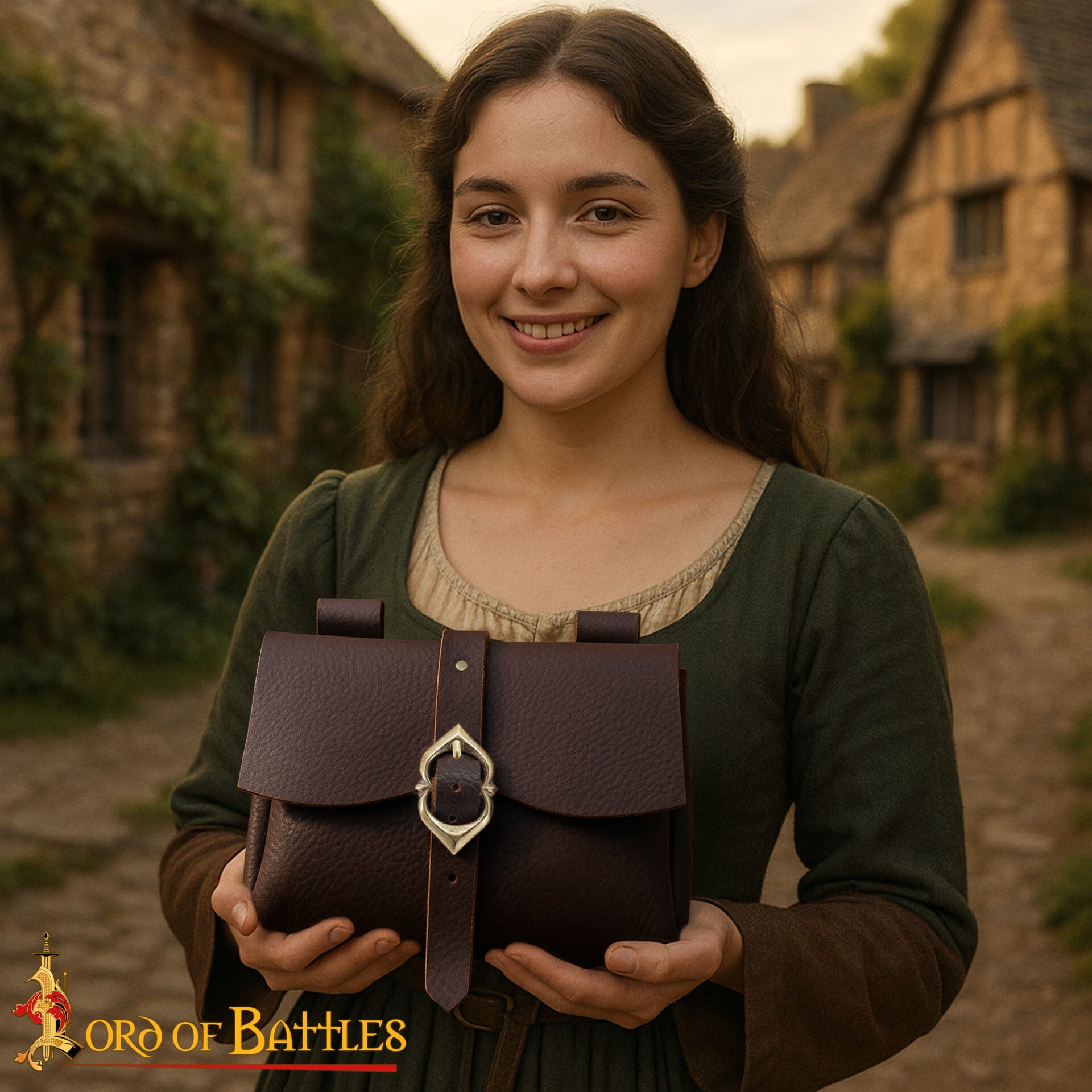 Bolsa medieval de cuero para cinturón - imagen 8