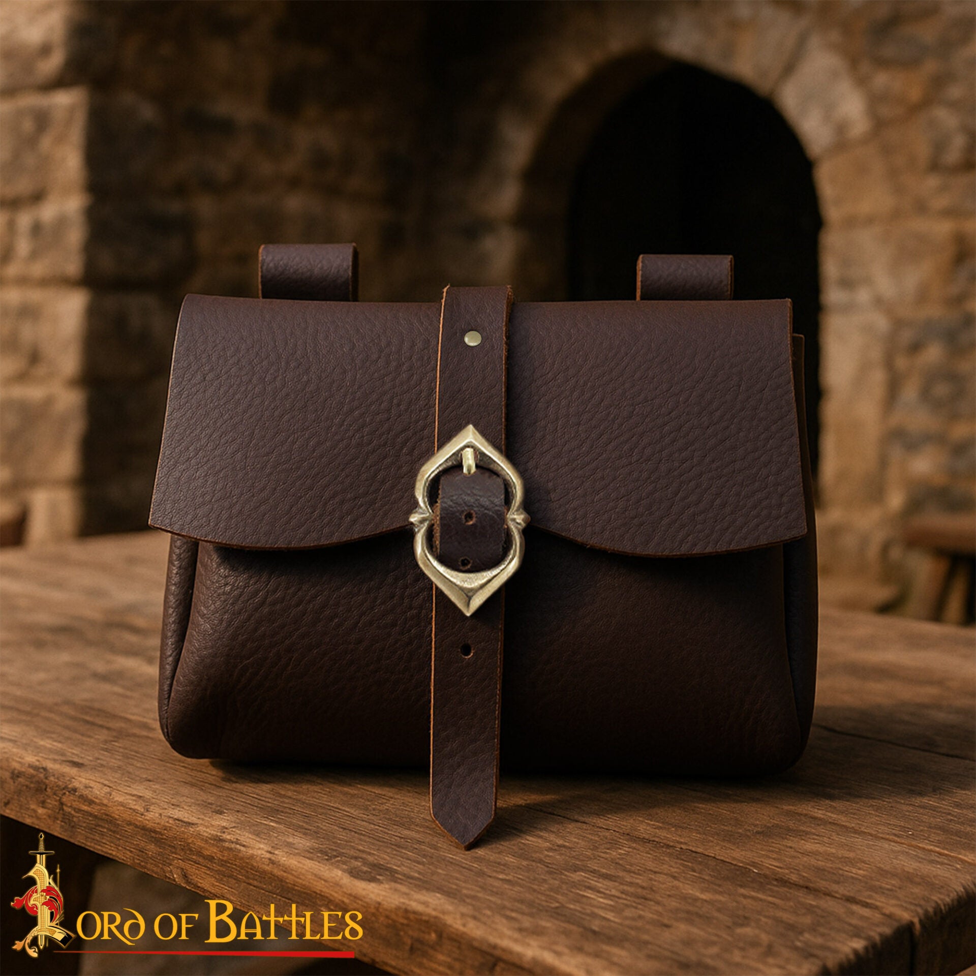 Bolsa medieval de cuero para cinturón - imagen 9