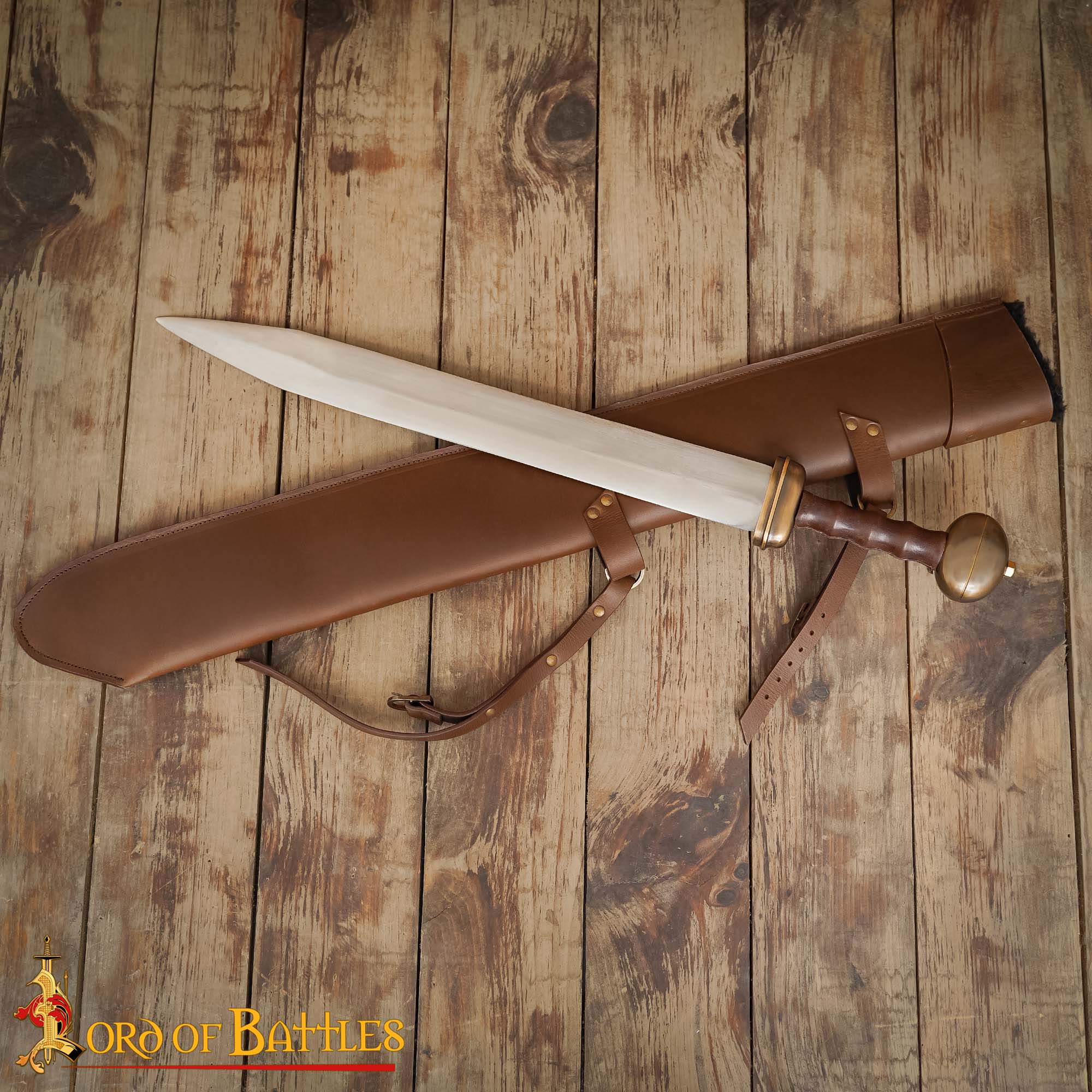 Vaina de cuero forrada con pelo sintético para espada (88 cm) - imagen 3