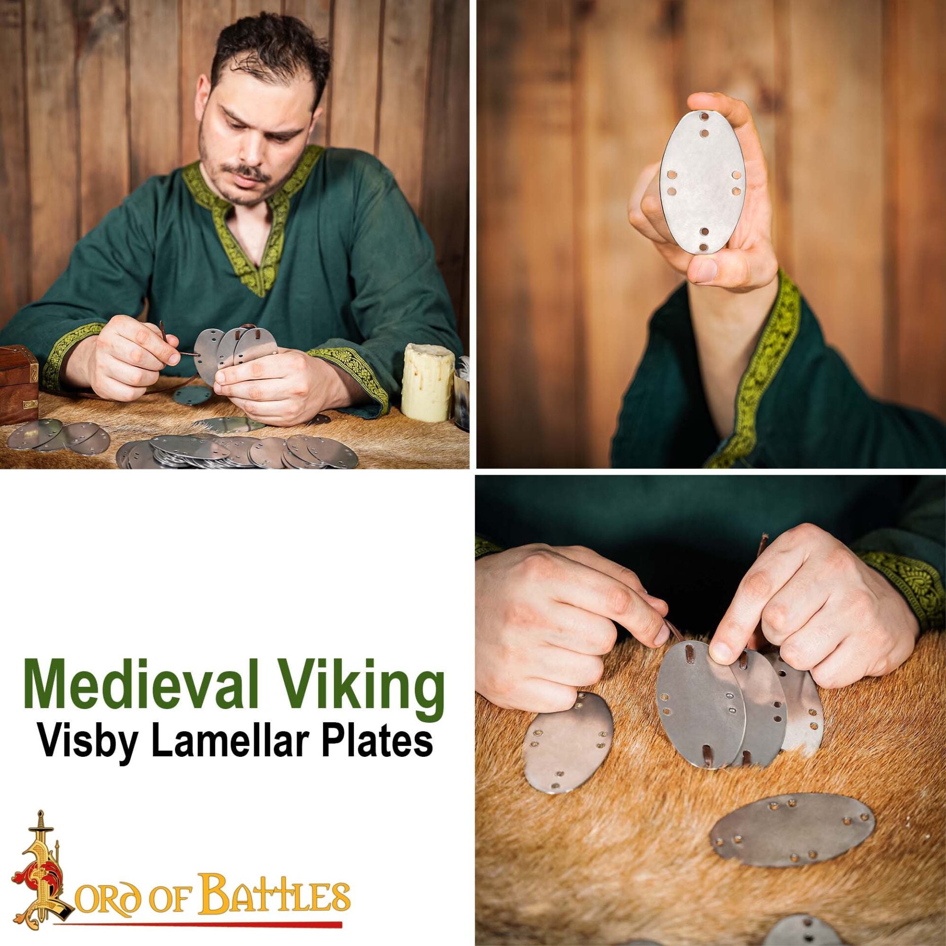 Placas lamelares de acero estilo Visby — set 25 piezas - imagen 7