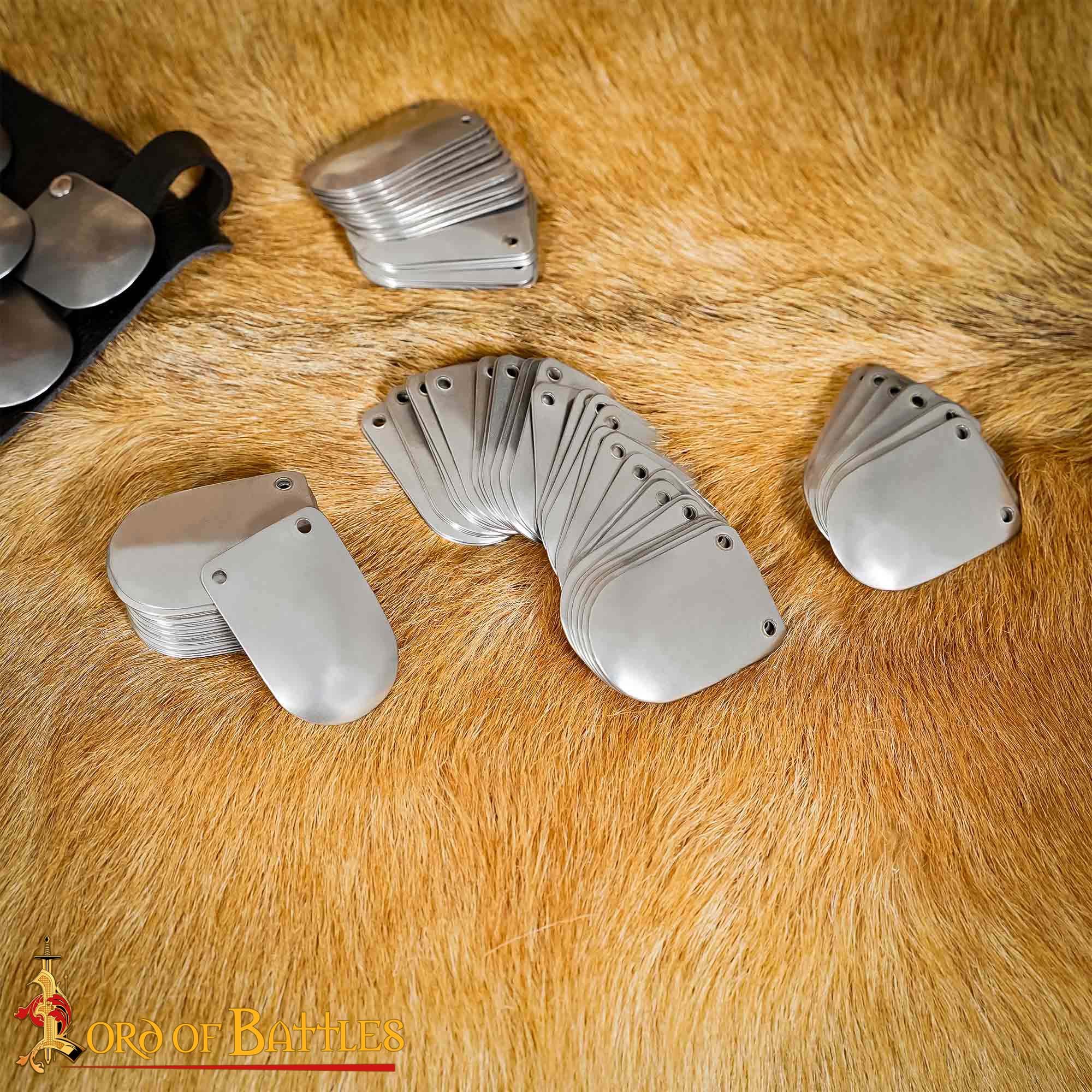 Placas lamelares Birka de acero para armadura vikinga - 100 unidades