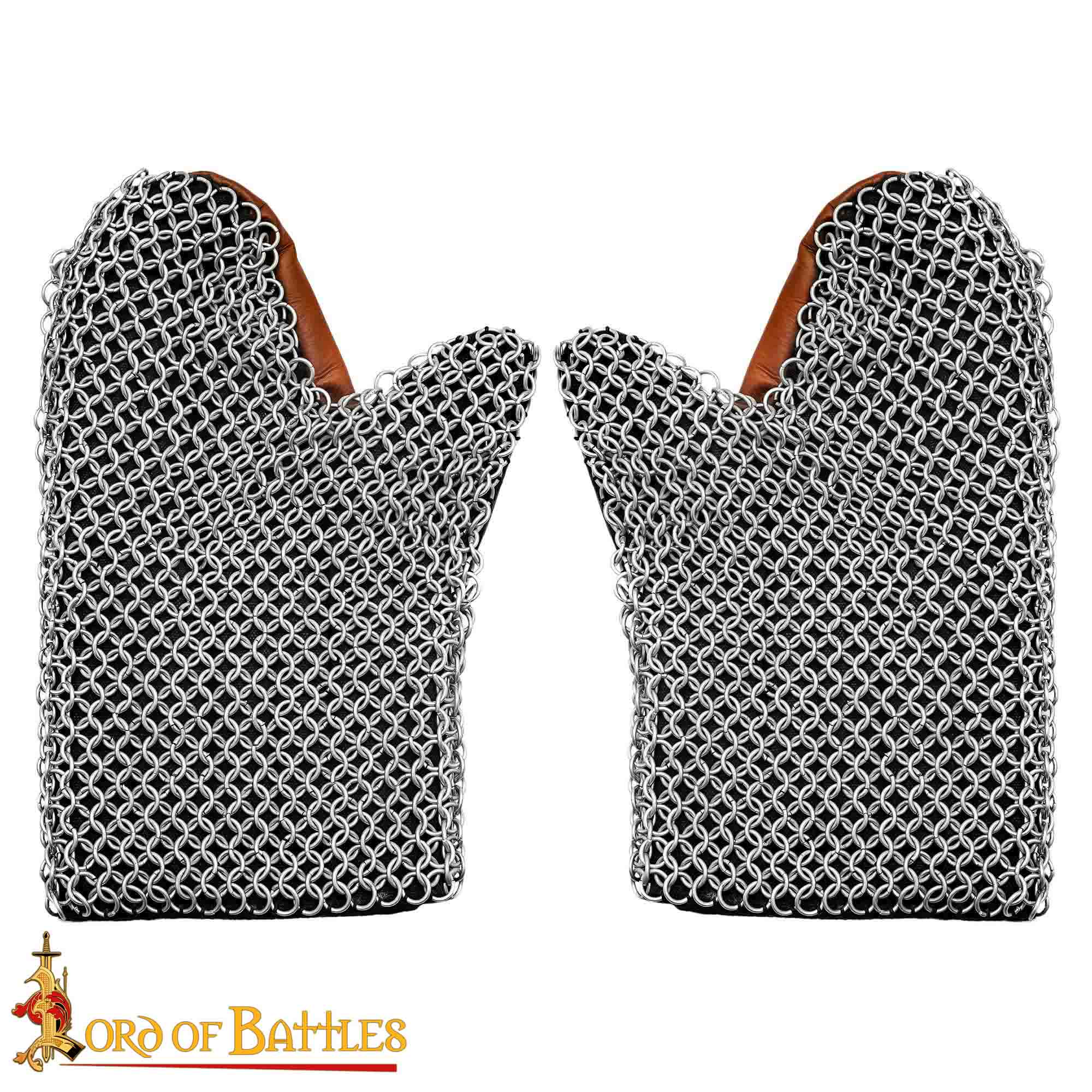 Imagen única de: Guantes de cota de malla 8 mm con forro de cuero - imagen 4